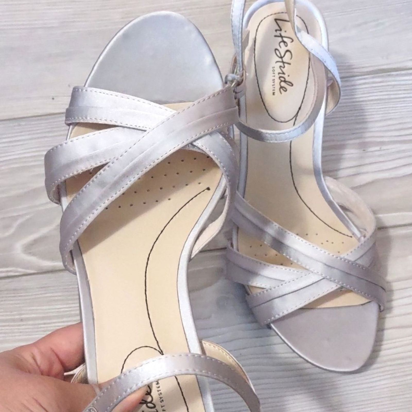 Other (14-2504) Life Stride Women's Open Toe Heels Size 8.5W Size US 8.5 / IT 38.5 - 5 Thumbnail