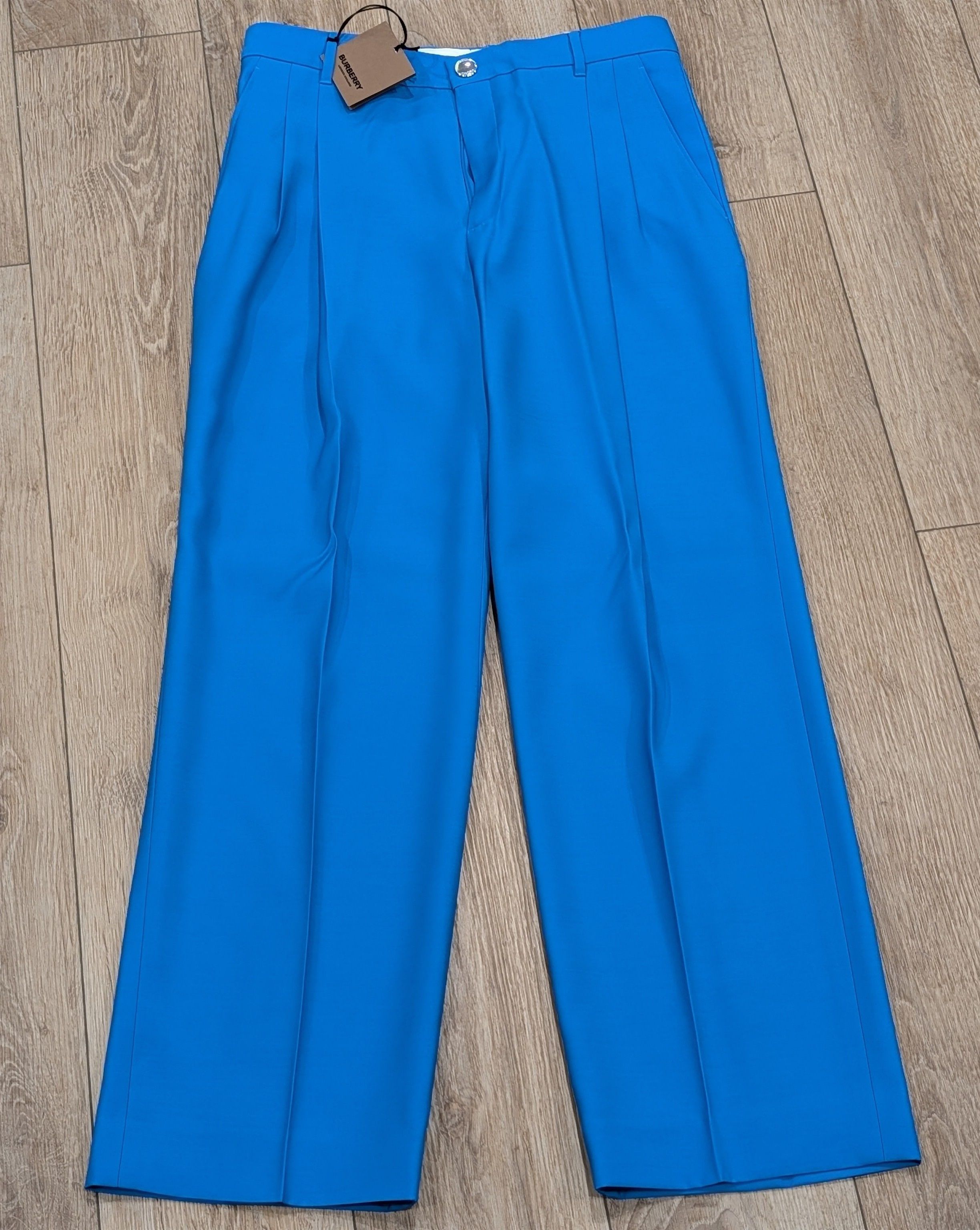 Burberry Burberry Tailored Wool Trousers Pants Vivid Blue 48 US 32 Size US 32 / EU 48 - 1 Thumbnail