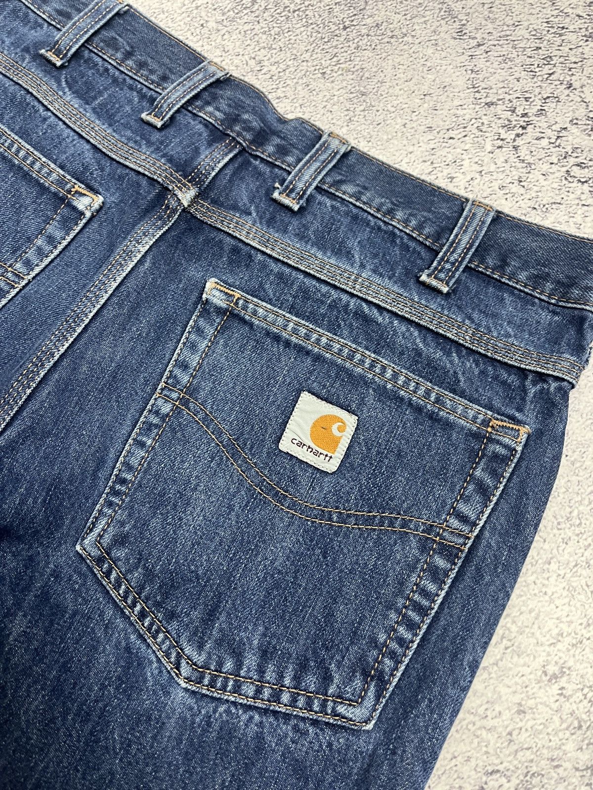Carhartt × Vintage Carhartt Ranch Jeans Work Pants Faded Blue Denim 33x32 Size US 33 - 8 Thumbnail