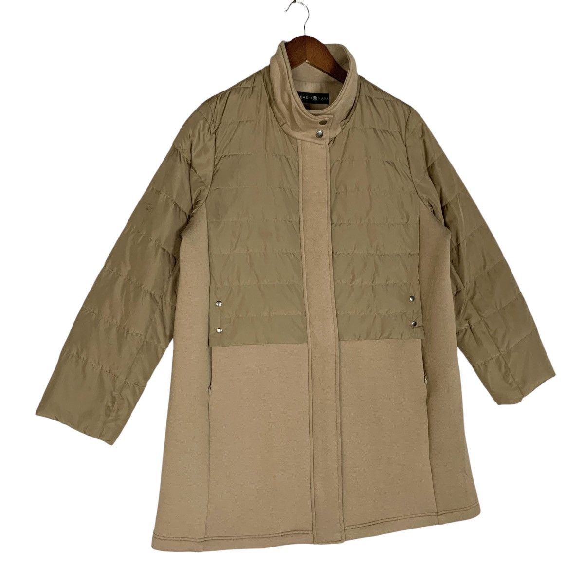 Designer × Japanese Brand Vintage Takashimaya Half Quilted Down Coat Size M Size L / US 10 / IT 46 - 3 Thumbnail