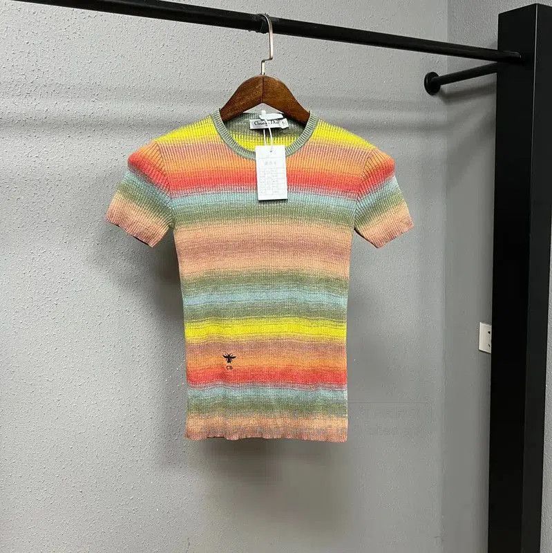 Dior Dior Multicolor Wool Short Sleeve T. Size XS / US 0-2 / IT 36-38 - 1 Thumbnail