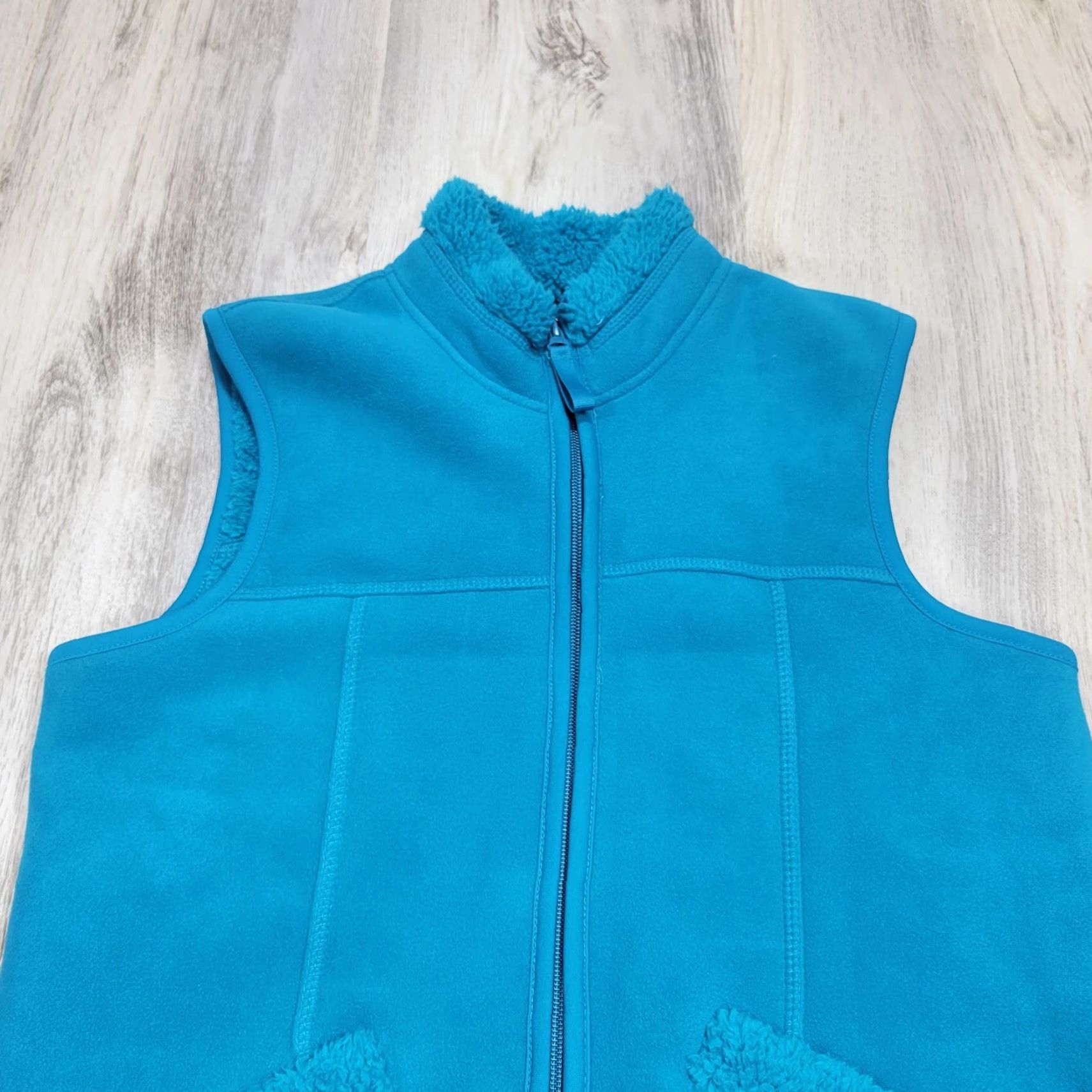 Coldwater Creek VINTAGE Coldwater Creek Women's Vest Sherpa Full Zip XS Blue NWT Size XS / US 0-2 / IT 36-38 - 4 Thumbnail
