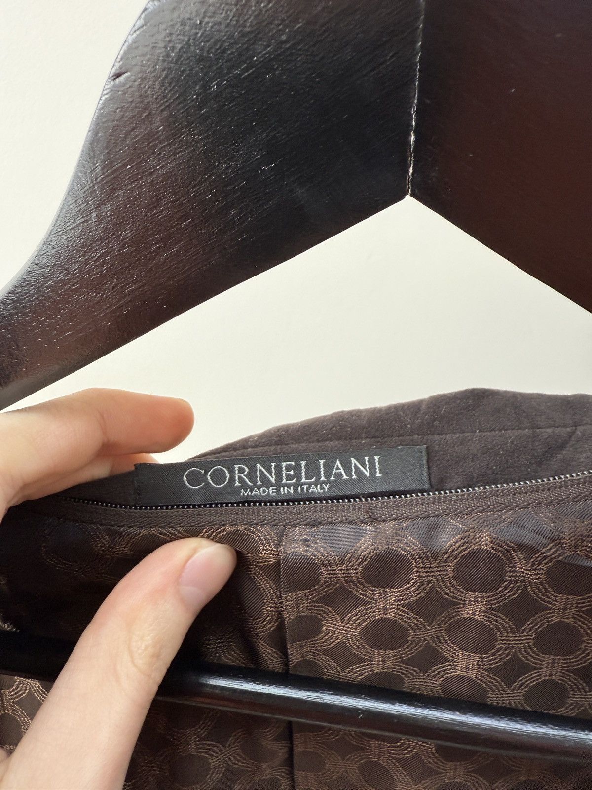 Corneliani Vintage Corneliani ID Blazer Jacket Brown Textured Cotton Size 48R - 6 Thumbnail