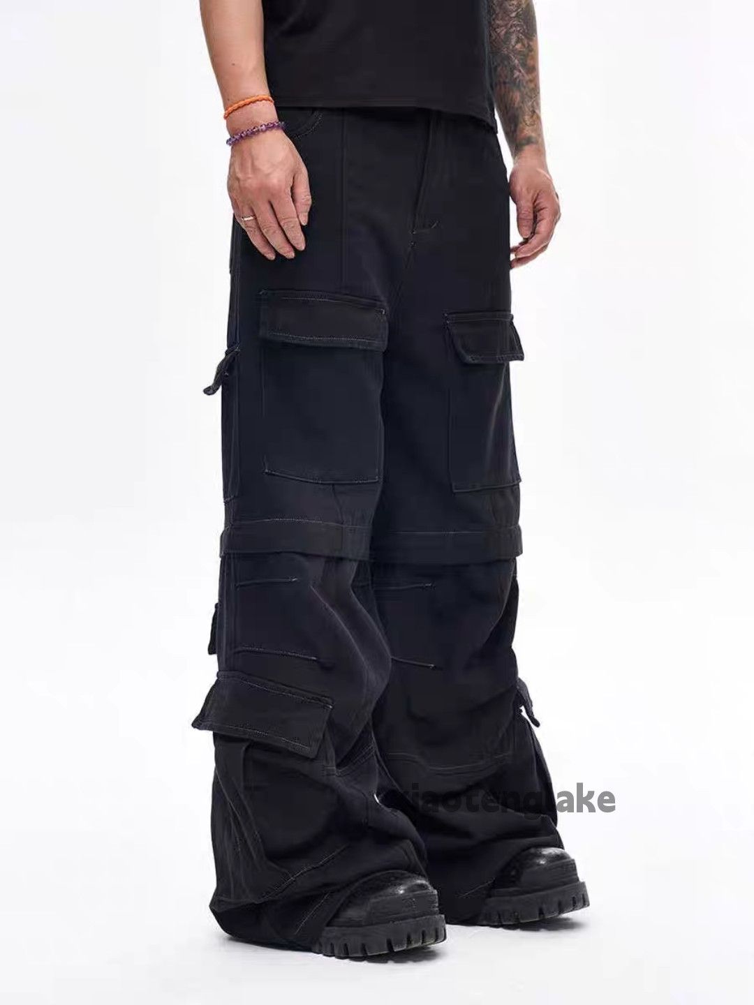 Vintage Unisex outdoor utility loose baggy hiphop flared pants Size US 34 / EU 50 - 13 Thumbnail