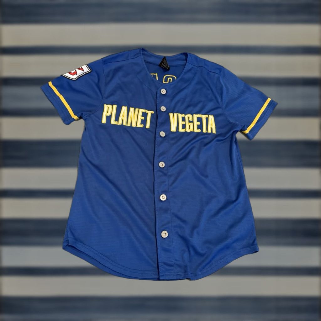Vintage Box Lunch Dragon Ball Z Planet Vegeta Blue Baseball Jersey Shirt M Art Anime Vegeta Mens Size US M / EU 48-50 / 2 - 1 Thumbnail