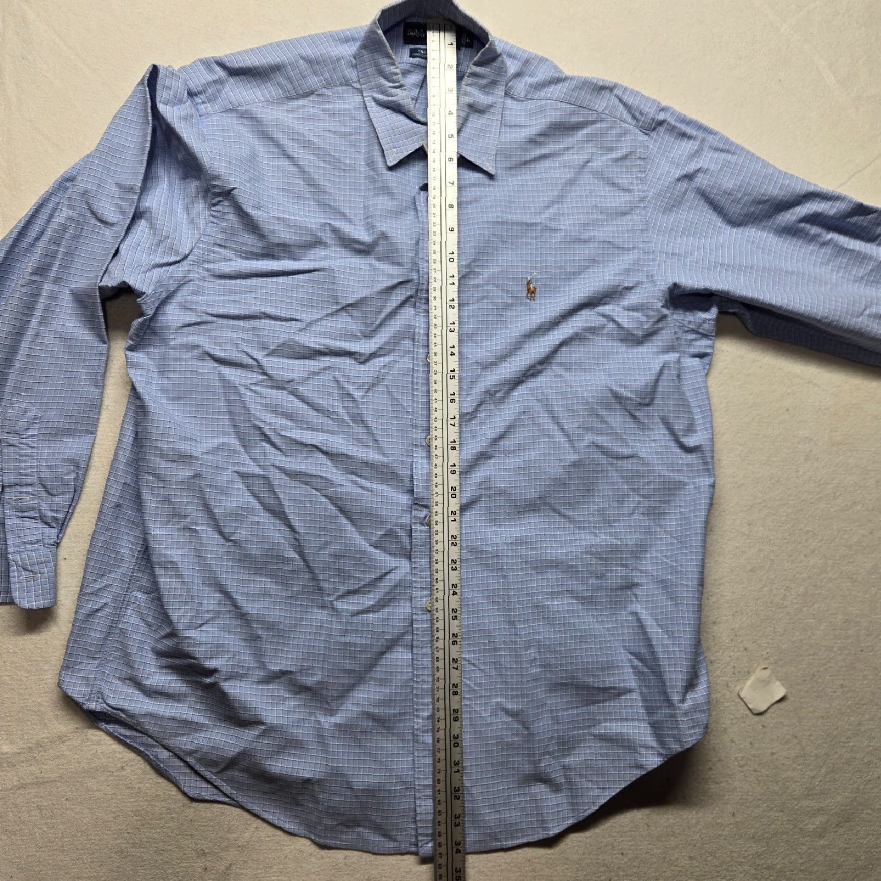 Polo Ralph Lauren Polo Ralph Lauren Shirt Blue Check Adult Men L Large Button-Up Casual Shirt Size US L / EU 52-54 / 3 - 6 Thumbnail