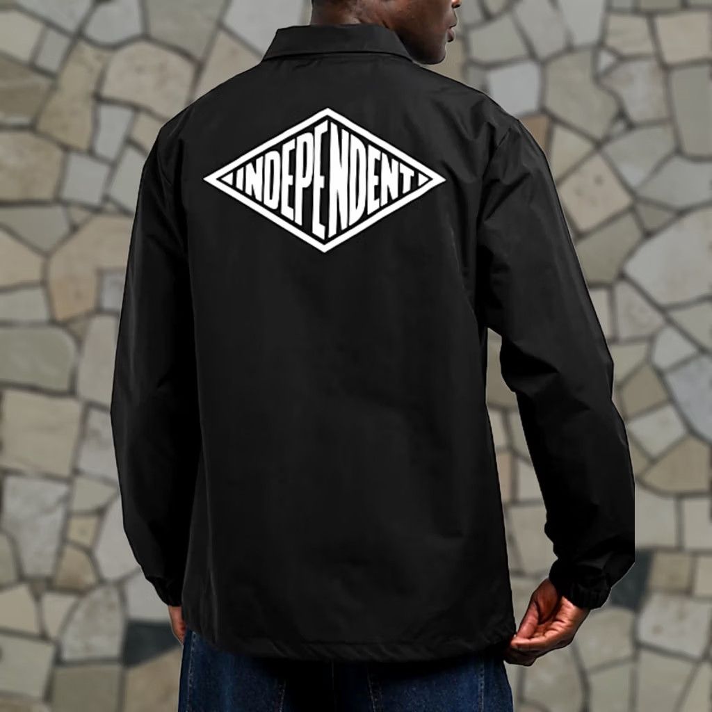 Vintage Independent Mono Summit Black Coaches Jacket XL Mens C20 Windbreaker Size US XL / EU 56 / 4 - 1 Thumbnail