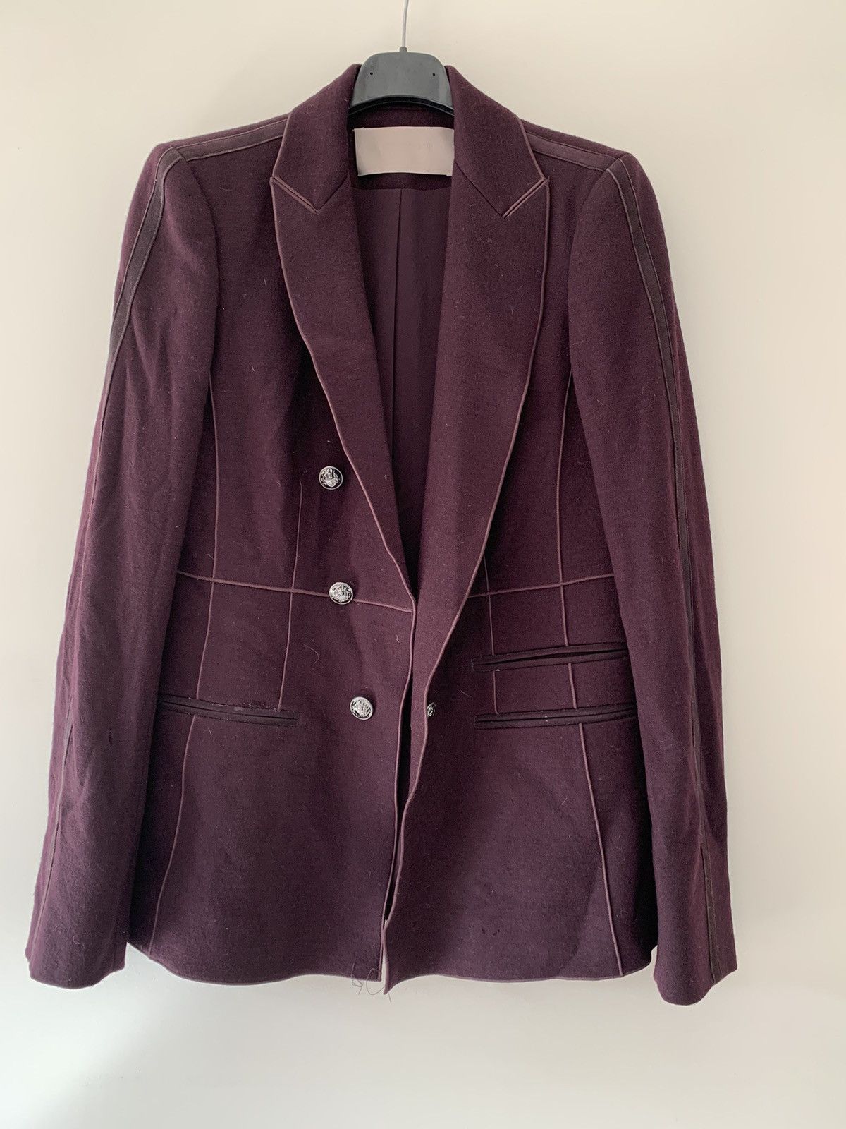Vintage Vintage Georges Rech Burgundy Structured Blazer Size S / US 4 / IT 40 - 2 Thumbnail