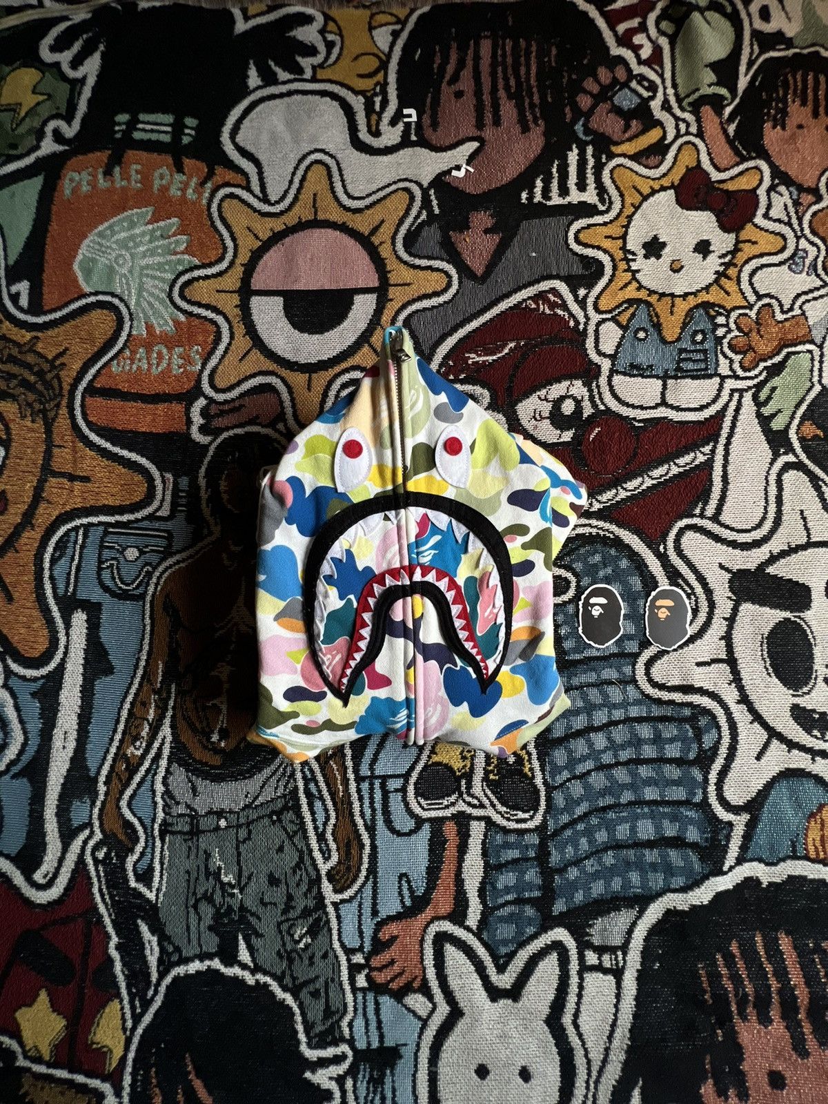 Bape Multi Camo Shark Full Zip Hoodie Size US S / EU 44-46 / 1 - 3 Thumbnail