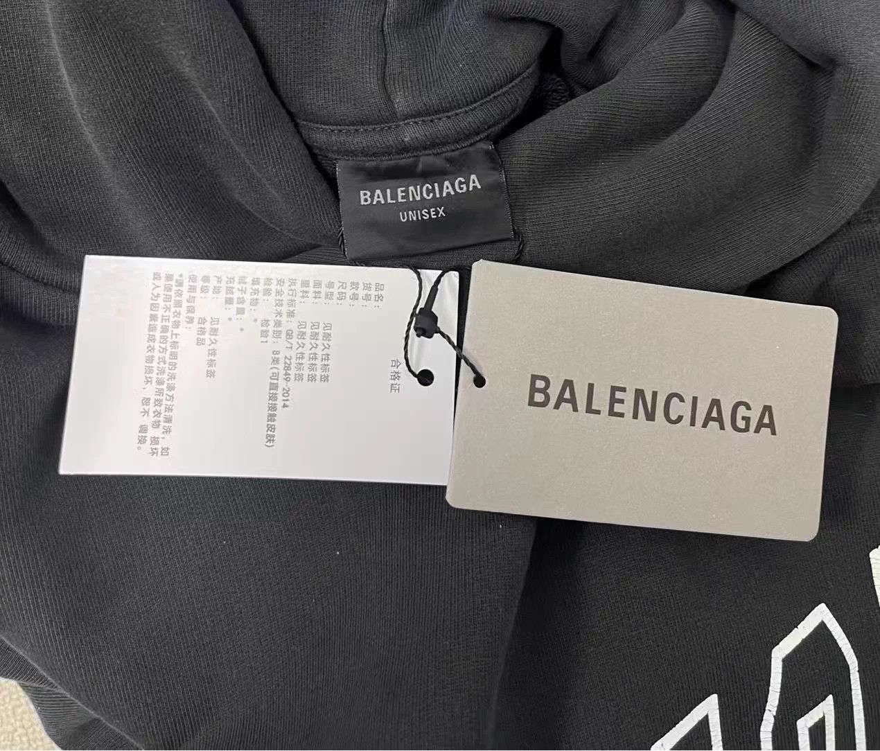 Balenciaga Balenciaga men's logo print hoodie black loose S Size US S / EU 44-46 / 1 - 5 Thumbnail