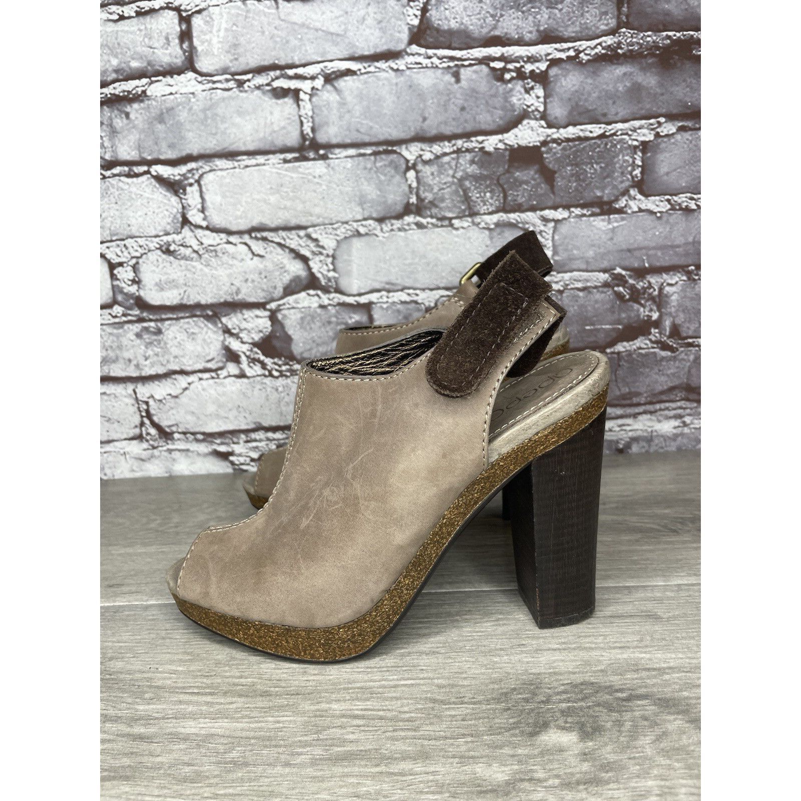 Other Apepazza Parma Brown Taupe Leather Peep Toe Heeed Booties Wo Size US 7.5 / IT 37.5 - 17 Thumbnail