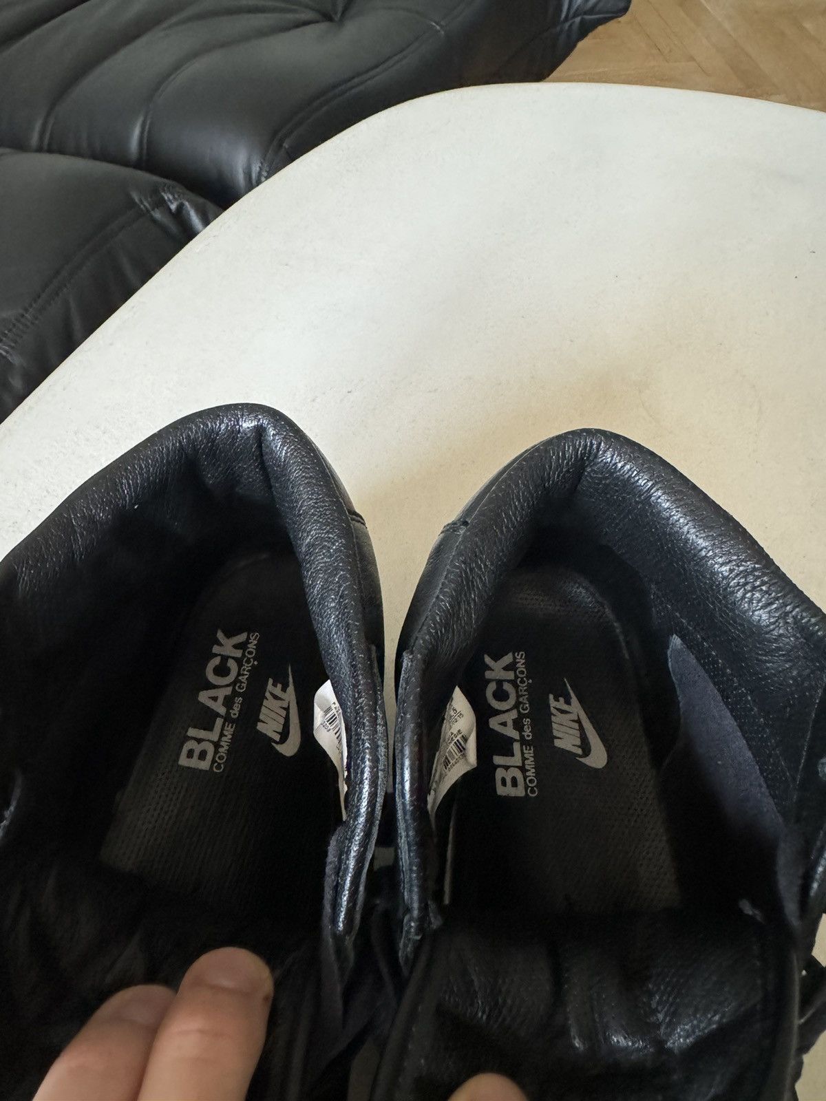 Comme des Garcons Black Comme des Garcons Black x Nike Blazer High Leather CDG Japan Size US 8.5 / EU 41-42 - 5 Thumbnail