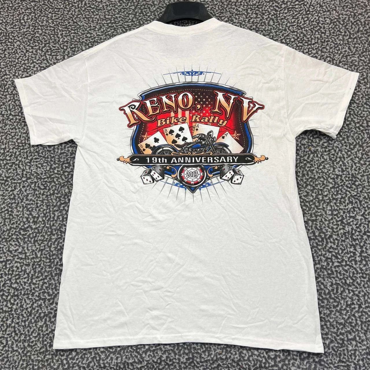 Gildan Vintage Reno Bike Rally Shirt Men L Short Sleeve Deadstock Size US L / EU 52-54 / 3 - 1 Thumbnail