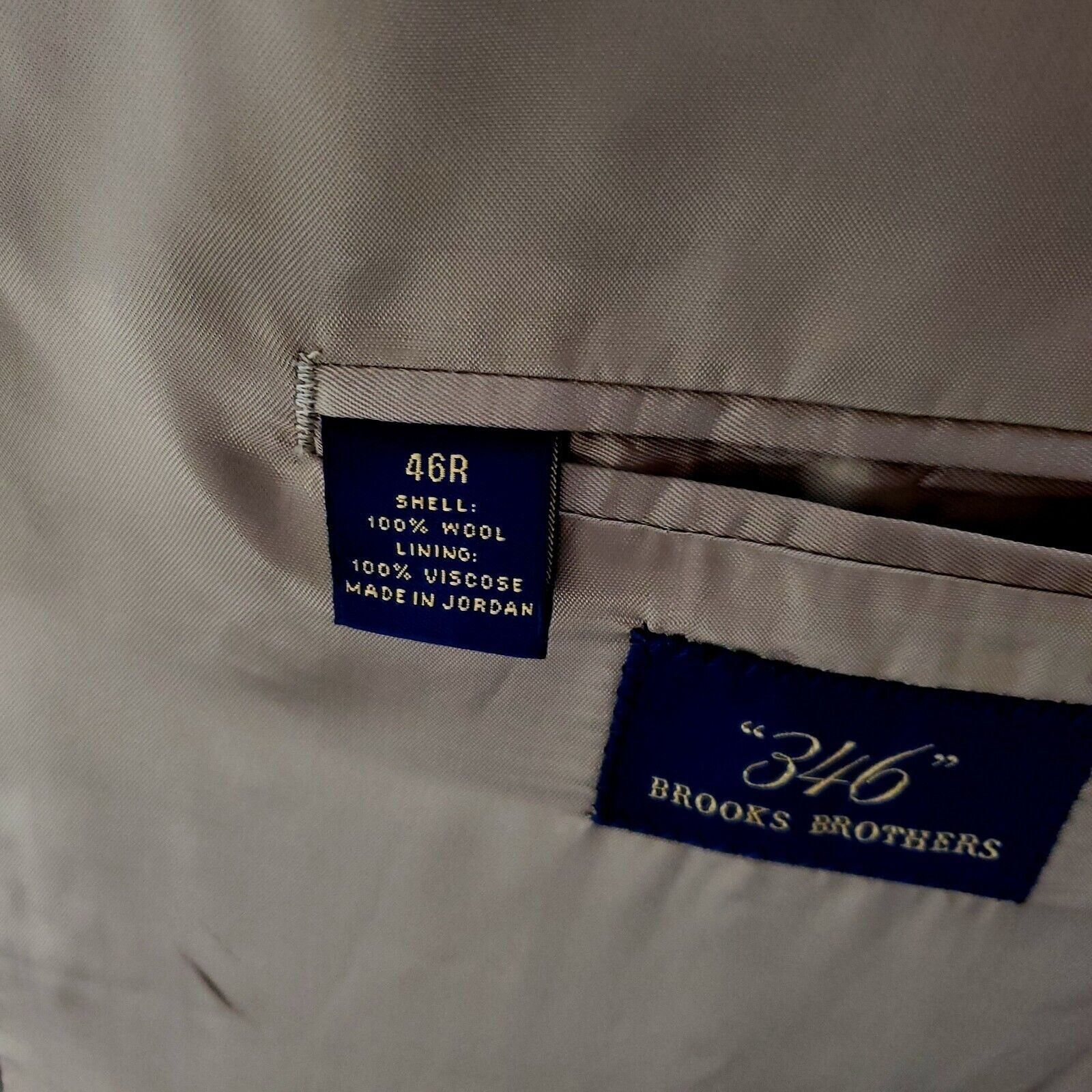 Brooks Brothers Brooks Brothers 346 Wool 2 Button Sport Coat 44R Portly Crea Size 44R - 9 Thumbnail