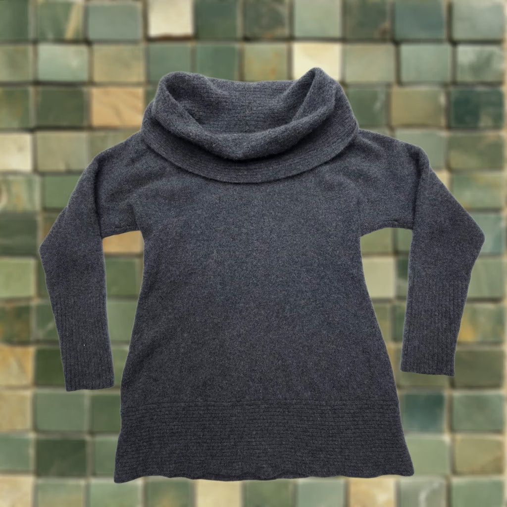 Athleta Athleta Cashmere Cowl Neck Sweater Womens XL Gray Ribbed Sleeves Long Sleeve Pullover Knit Casual City Xl Womens Size XL / US 12-14 / IT 48-50 - 1 Thumbnail