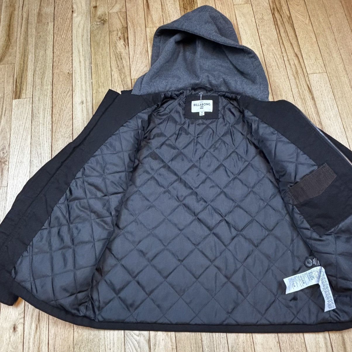 Billabong BILLABONG quilted hoodie jacket - Back - women size 14 Size L / US 10 / IT 46 - 7 Thumbnail