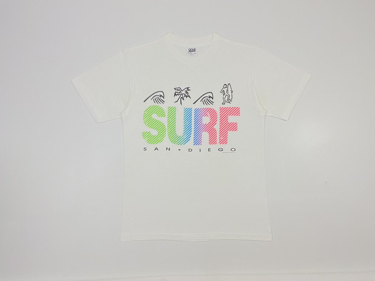 Anvil 🔥LASTDROP🔥 1989 Surf San Diego California Single Stitch Tee Size US S / EU 44-46 / 1 - 15 Thumbnail