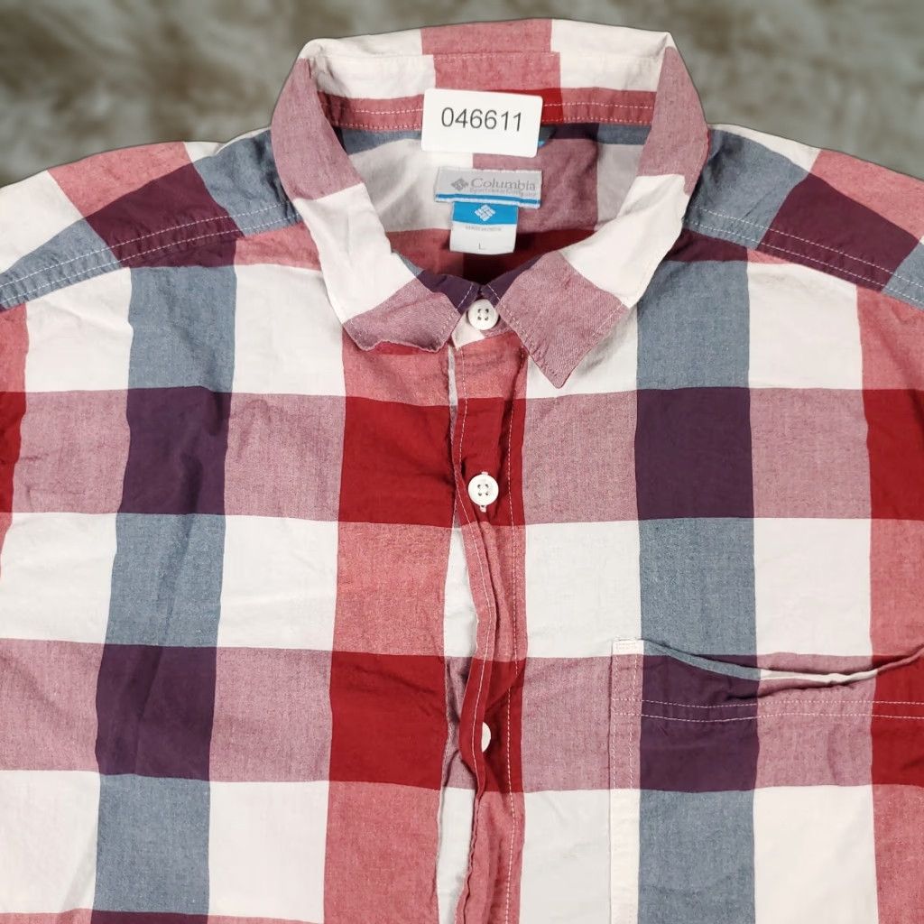 Vintage Columbia Shirt Mens L Red Plaid Button-Up Short Sleeve Casual Button-Down Collared Men’s Size US L / EU 52-54 / 3 - 1 Thumbnail