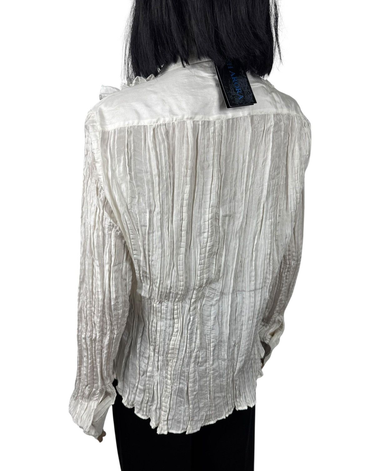Manish Arora Manish Arora Silk Blouse Button Up Ruffle Pleated size L Size L / US 10 / IT 46 - 8 Thumbnail