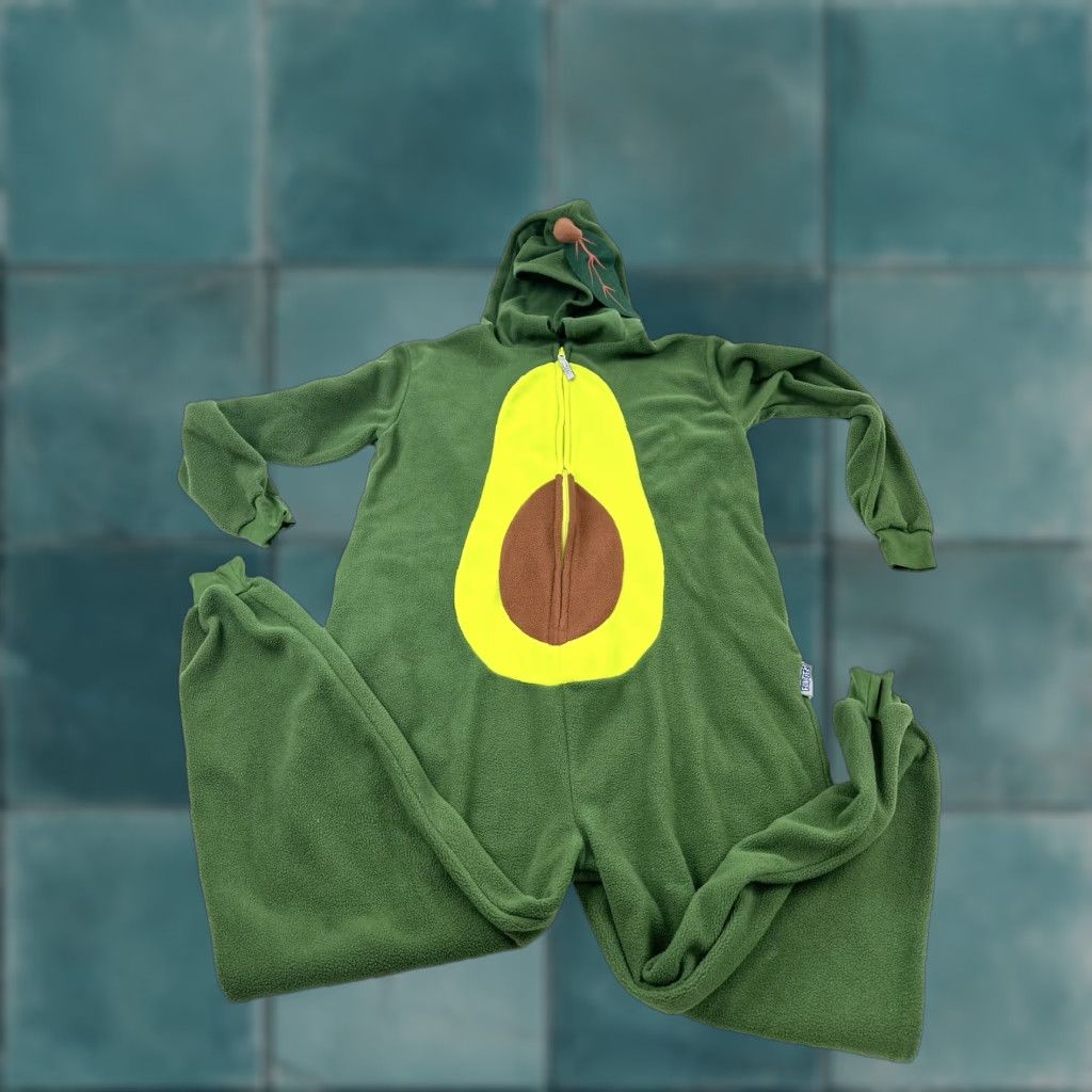 Vintage Funziez Jumpsuit One Piece Adult Medium Green Avacado Cosplay Costume Size ONE SIZE - 1 Thumbnail