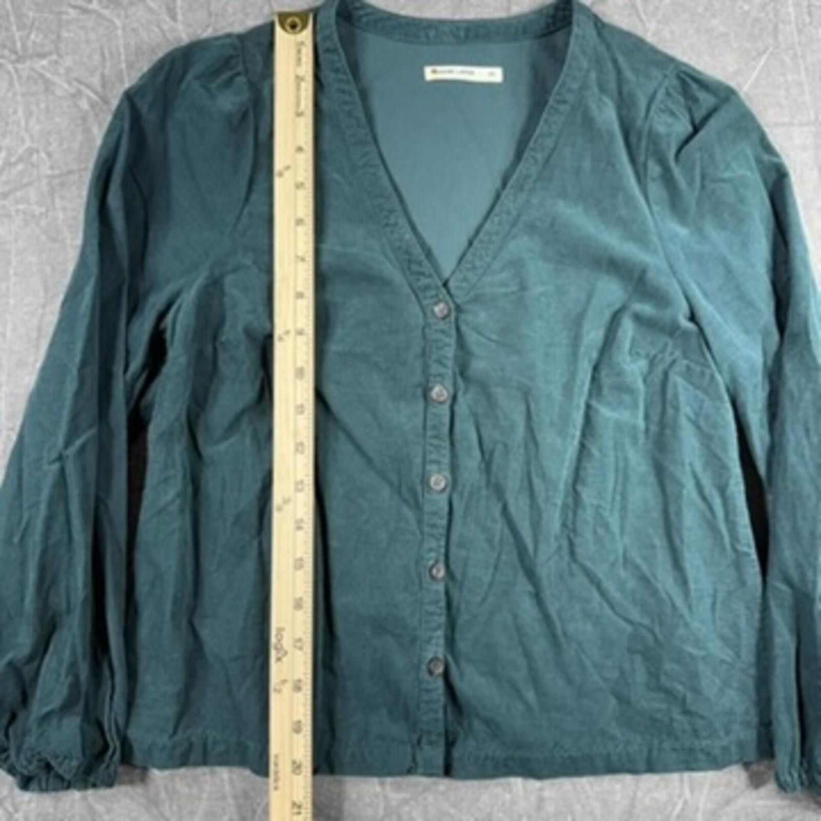 Marine Layer Marine Layer Shirt Women's XS Green Corduroy Cotton Size XS / US 0-2 / IT 36-38 - 3 Thumbnail