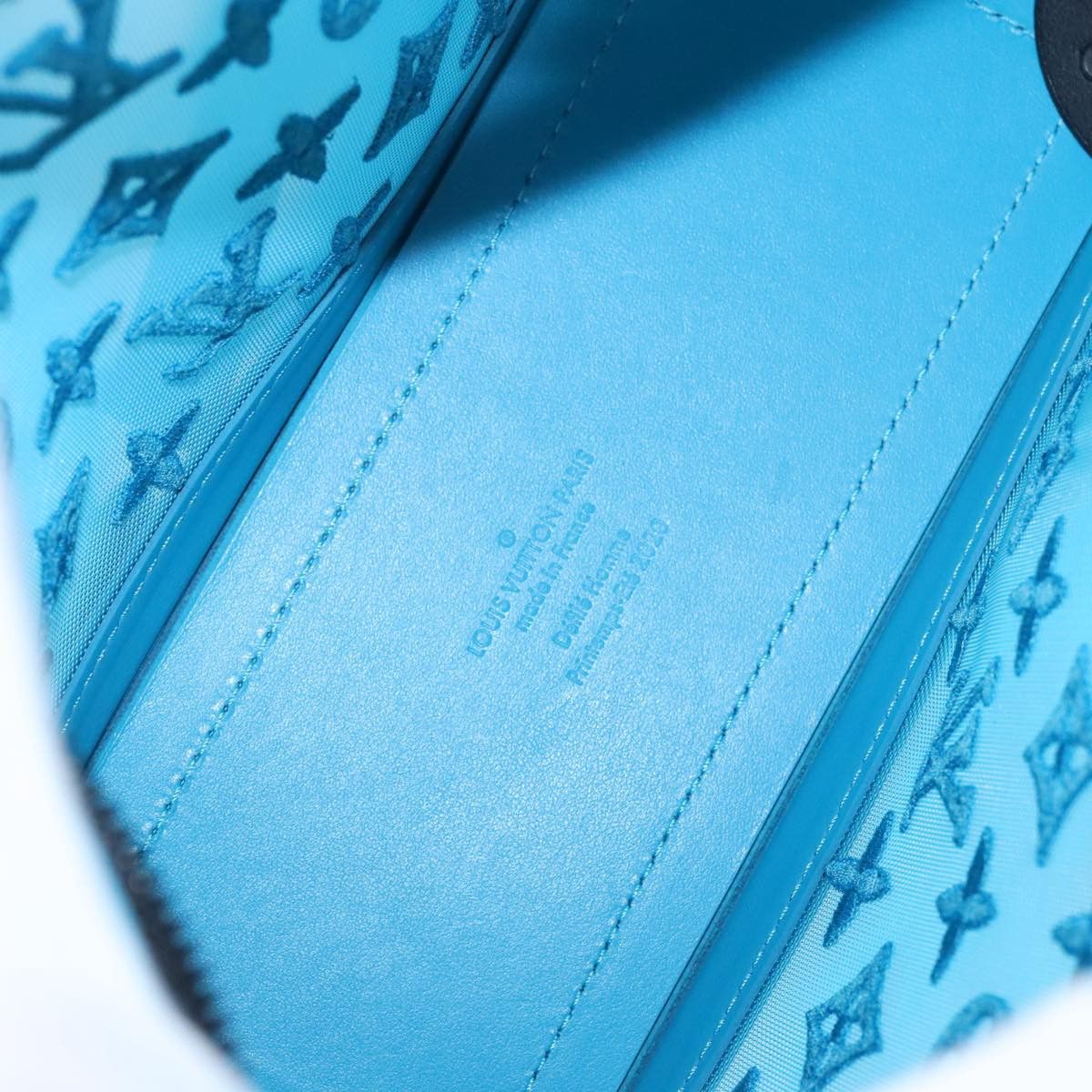 Louis Vuitton LOUIS VUITTON Monogram Mesh Soft Trunk Bag Light Blue M45074 Size ONE SIZE - 10 Thumbnail