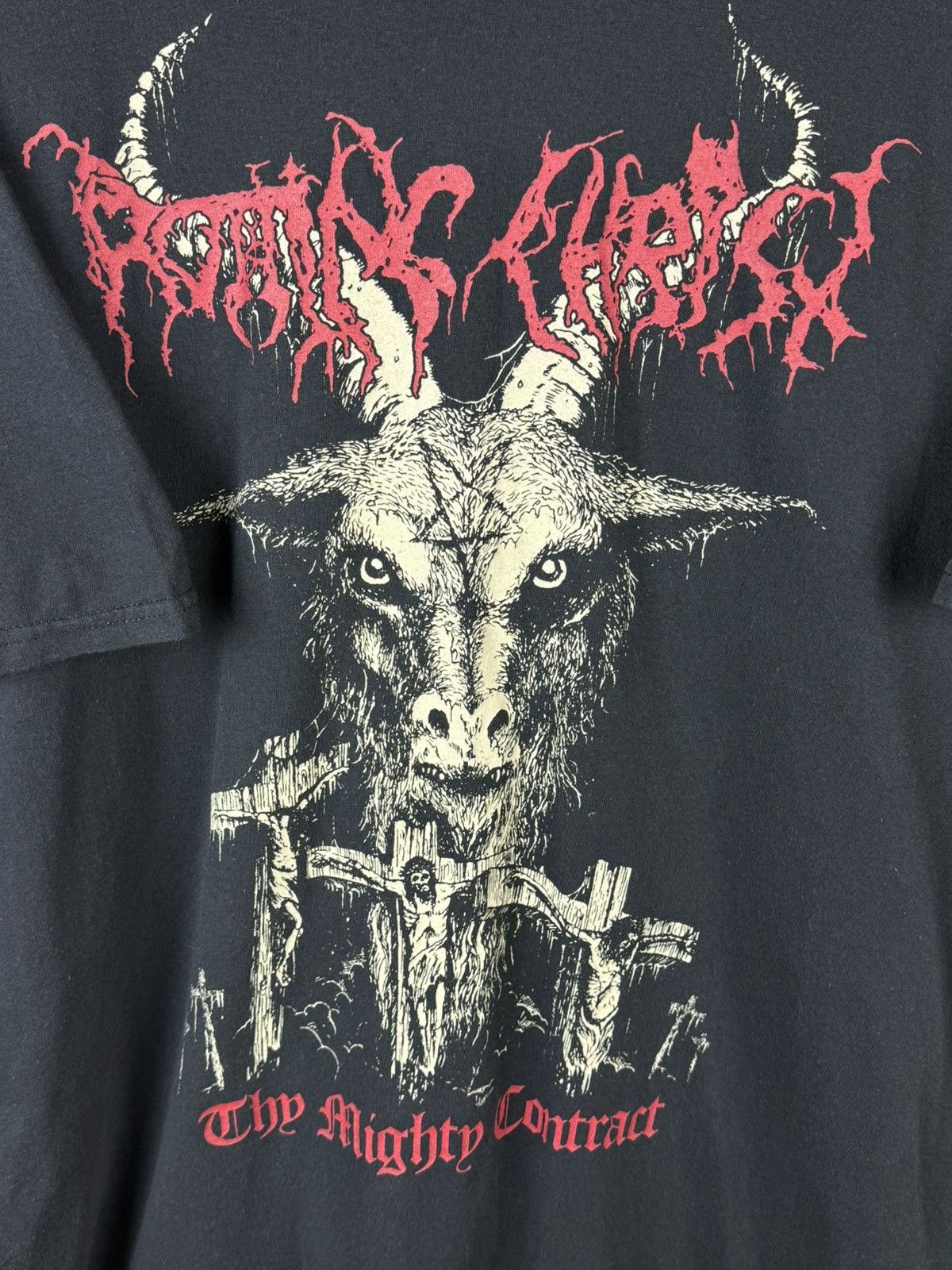 Band Tees Vintage Rotting Christ Goat Logo Black Metal Band T-Shirt XL Size US XL / EU 56 / 4 - 2 Thumbnail