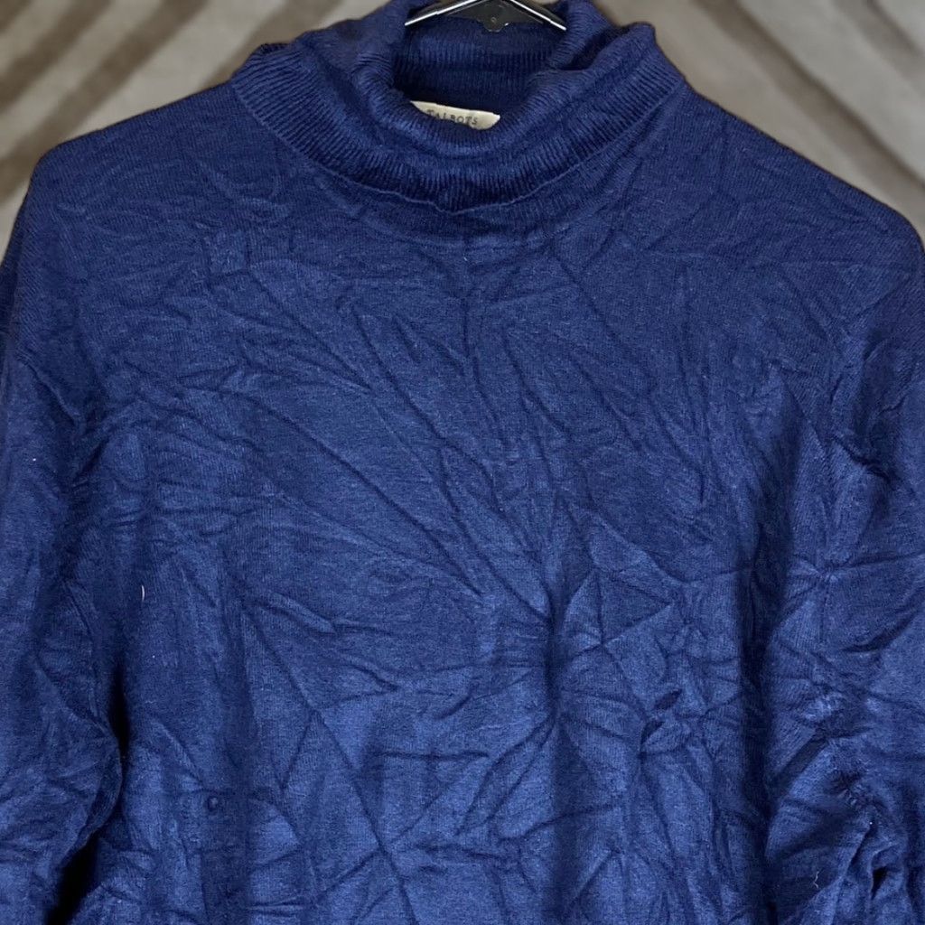 Talbots Talbots Womens Sweater Dark Blue Turtleneck Knit Pull Over XL Regular Knitwear Pullover Casual Workwear Size XL / US 12-14 / IT 48-50 - 1 Thumbnail