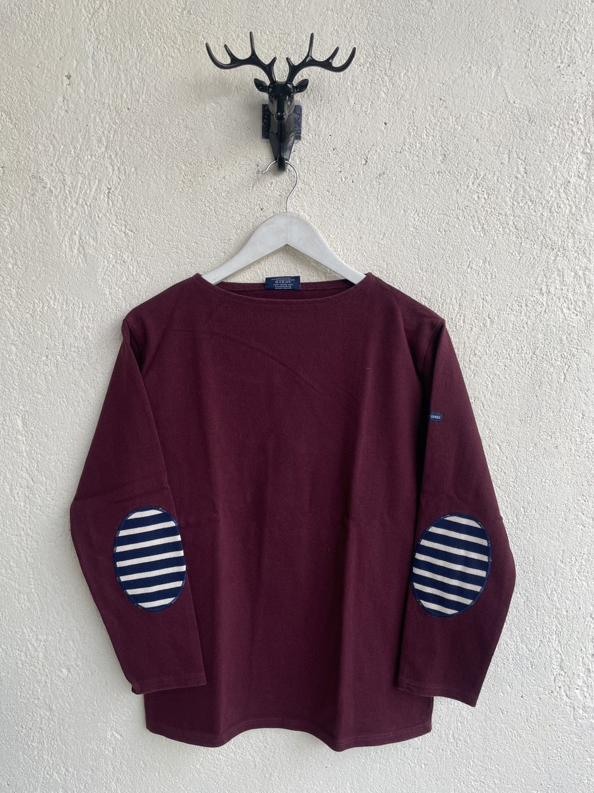 Maison Margiela Saint James Naval Breton Elbow Patch Long Sleeve Number Nine Size US M / EU 48-50 / 2 - 1 Thumbnail