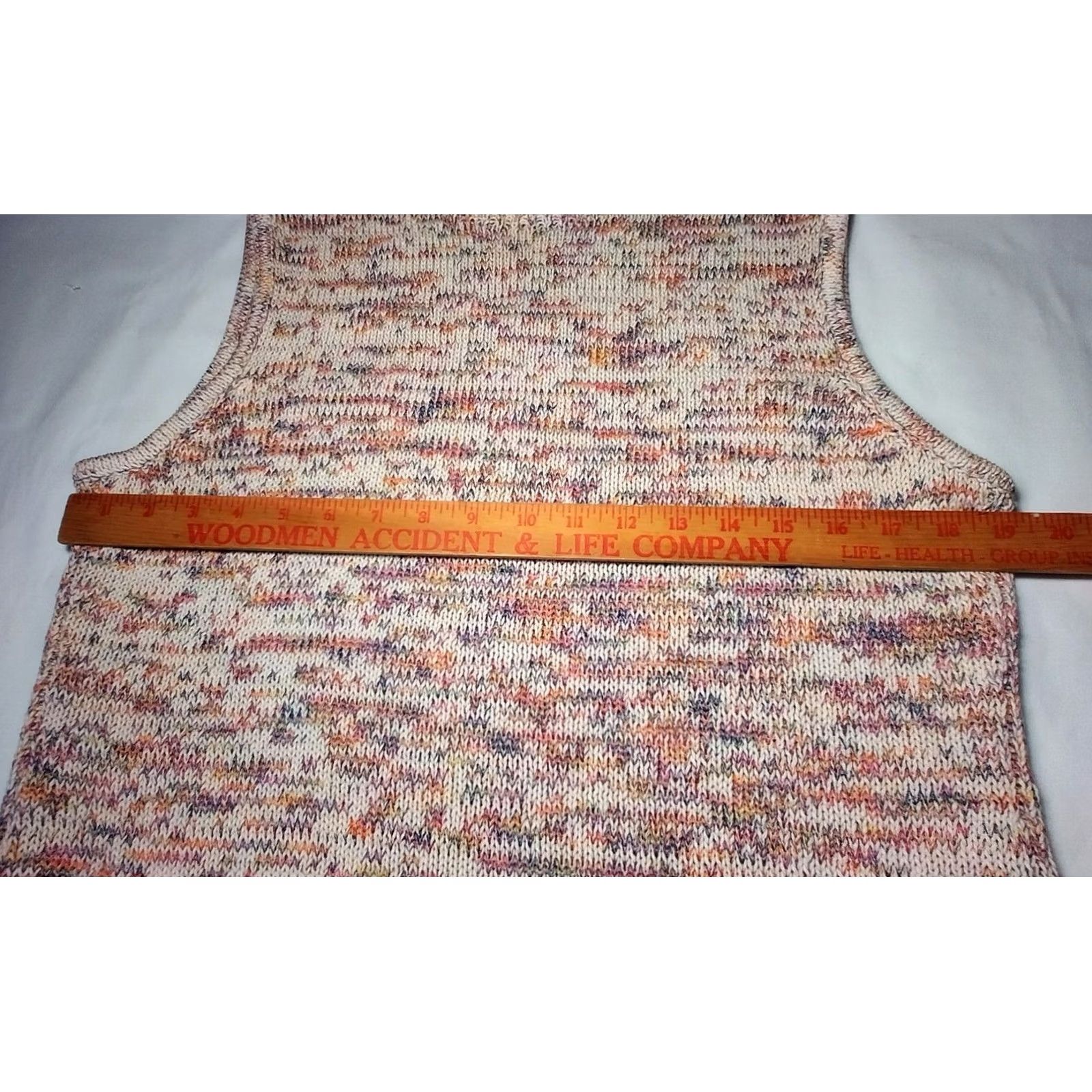 Talbots Talbots Sweater Sleeveless Mock Neck Top Large L Cotton Blend Multicolor Speckled Knit Women Pullover Size L / US 10 / IT 46 - 3 Thumbnail