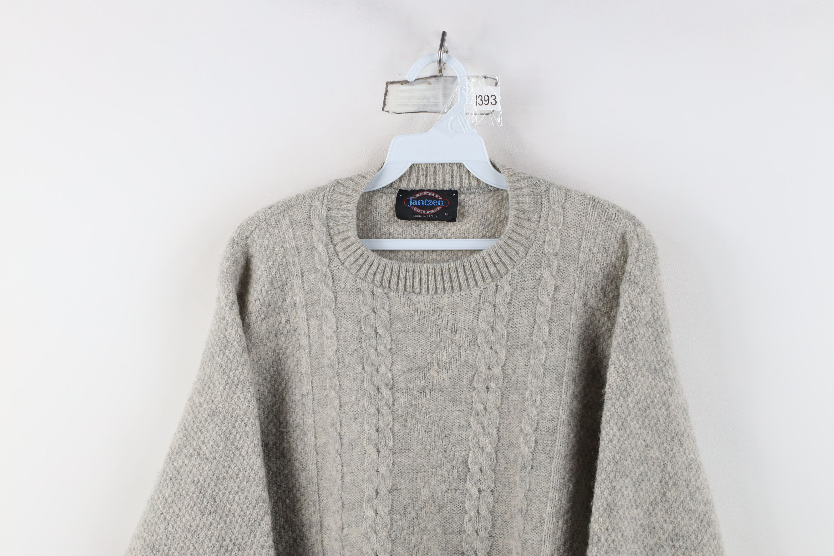 Vintage Vintage 70s Streetwear Wool Blend Cable Knit Sweater USA Size M / US 6-8 / IT 42-44 - 2 Thumbnail