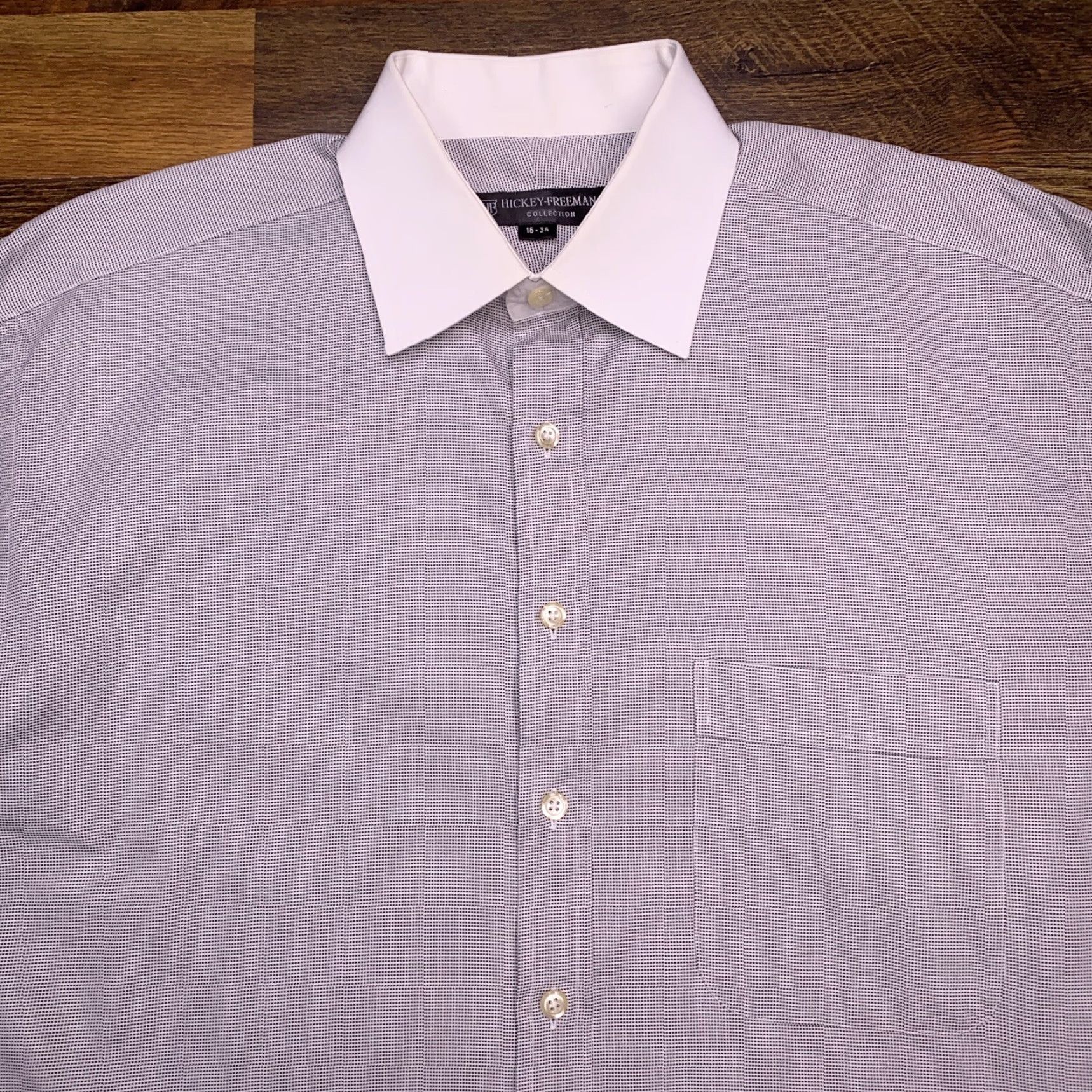 Vintage VINTAGE Hickey Freeman Dress Shirt Mens 16 White French Cuff Button Up Shirt Size US L / EU 52-54 / 3 - 4 Thumbnail