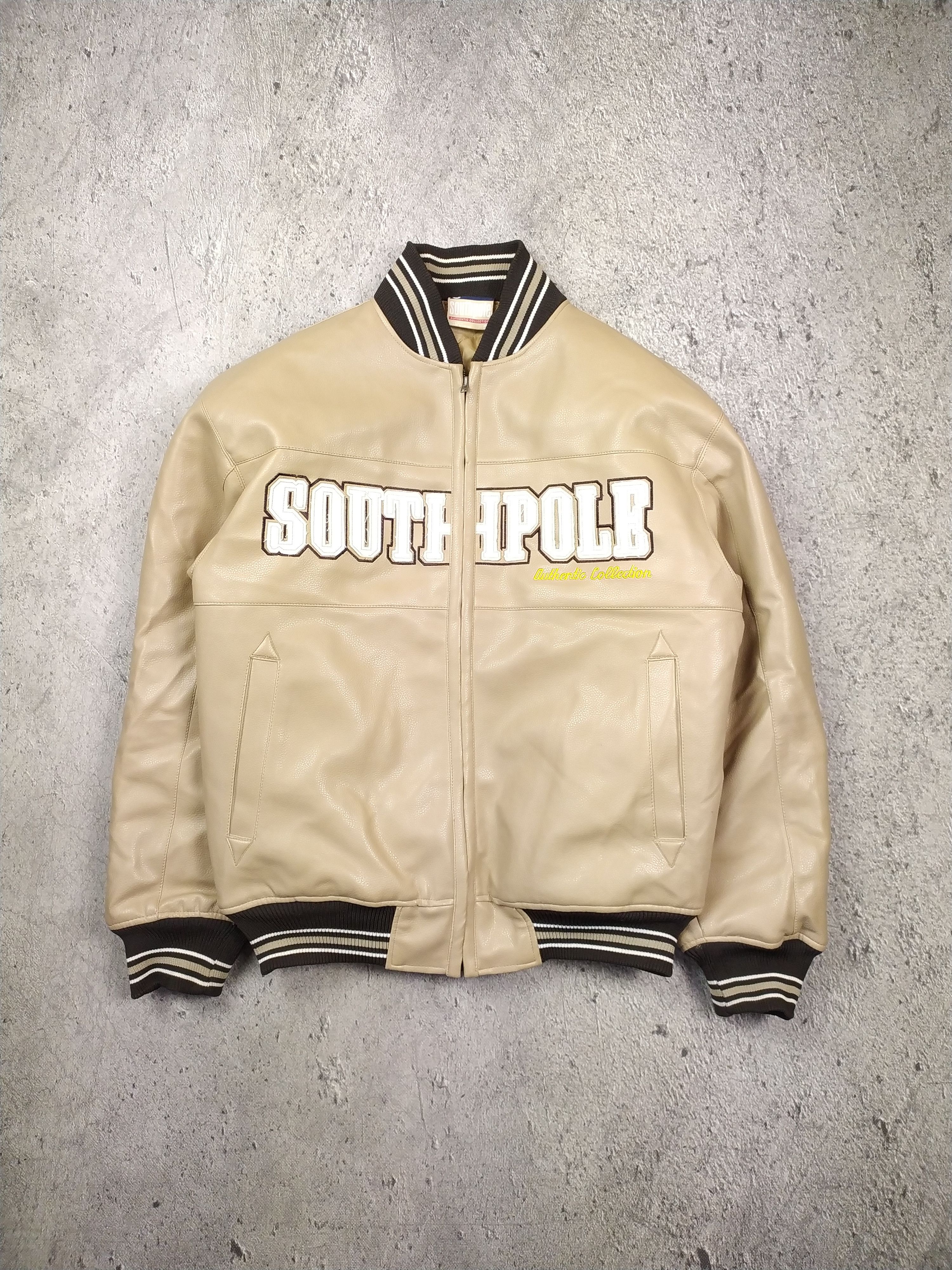 Vintage Southpole Vintage Varsity Bomber leather jacket | Grailed