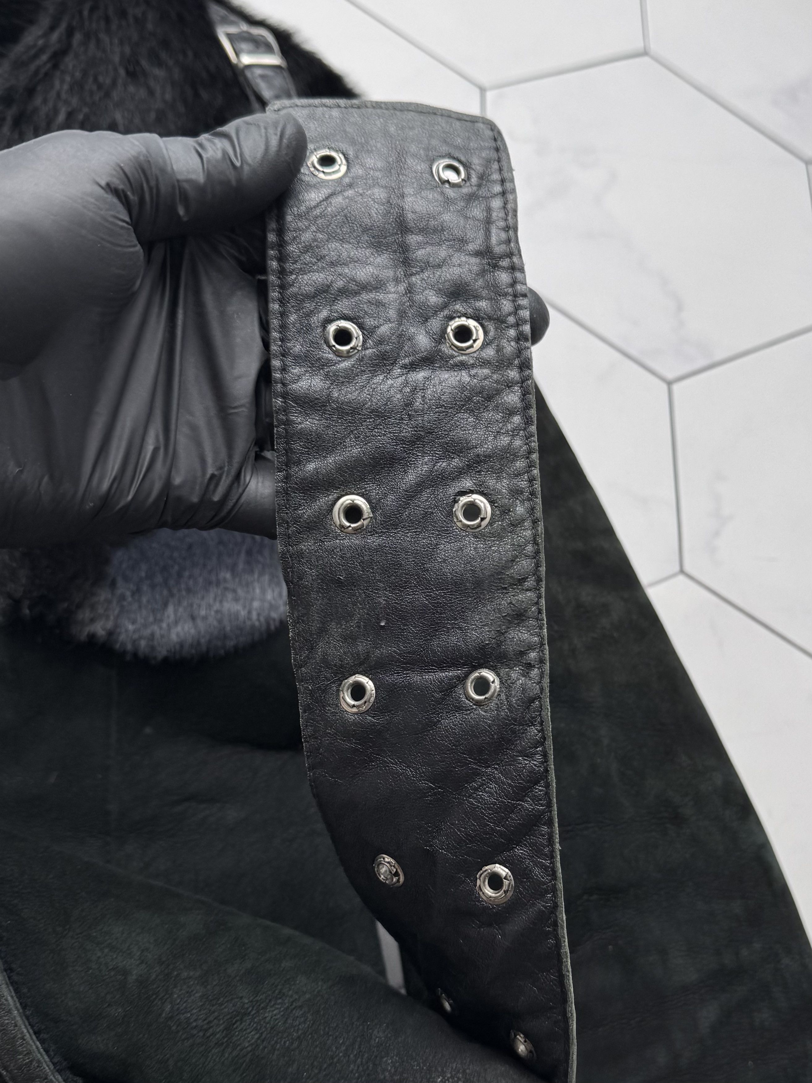 Vintage Vintage Real Sheepskin Cropped Jacket With Straps(B409)E2D15 Size S / US 4 / IT 40 - 13 Thumbnail