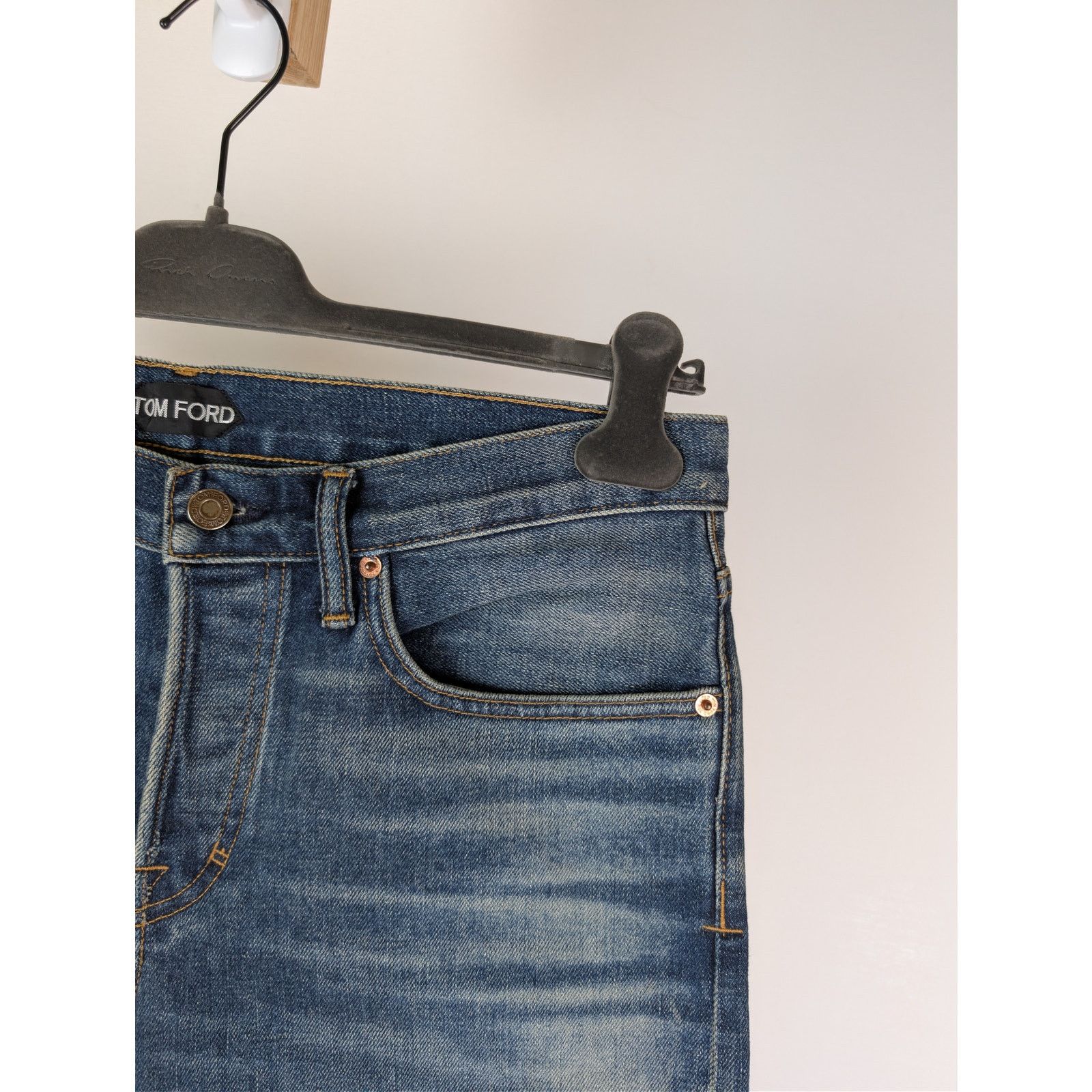 Tom Ford o1rshd1 Straight Jeans in Indigo Blue 32 Size US 32 / EU 48 - 4 Thumbnail
