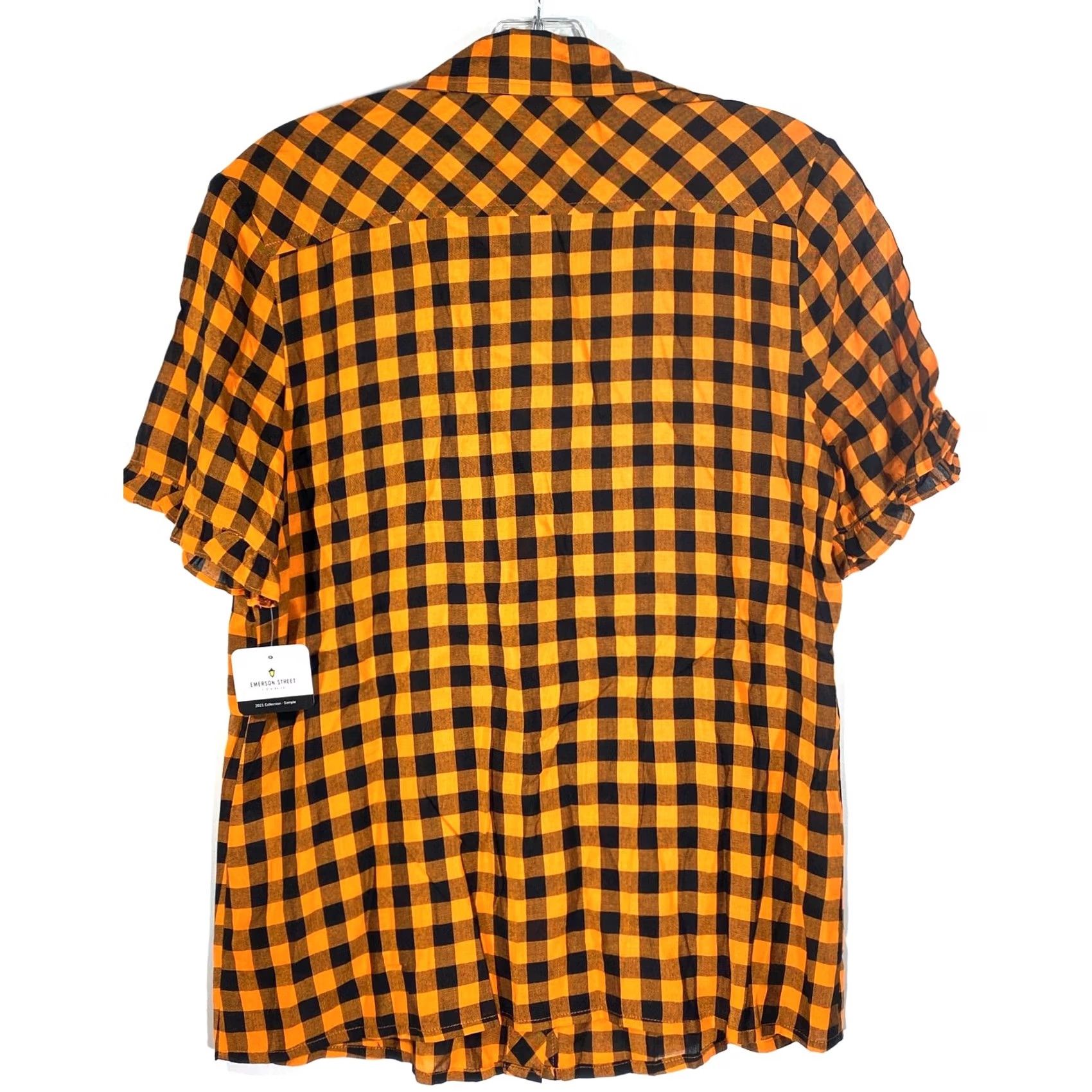 Vintage VINTAGE? No. Oklahoma State OSU Emerson Street Button Shirt Womens S Plaid College Sports NWT Size S / US 4 / IT 40 - 3 Thumbnail