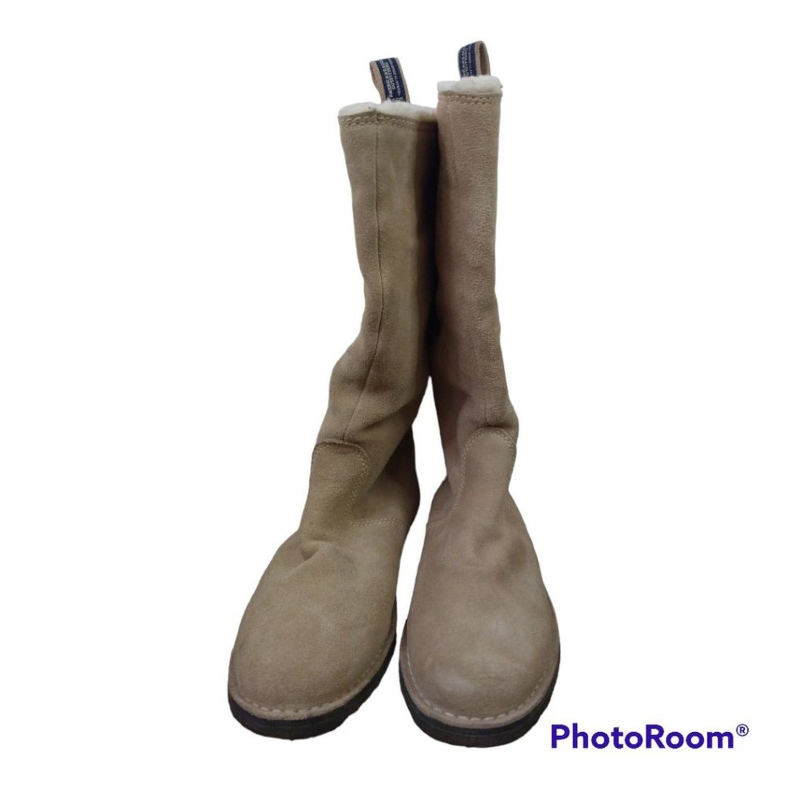American Eagle Outfitters American Eagle Camel Color Suede HighBoots Faux Fur Lining 6 Size US 6 / IT 36 - 3 Thumbnail