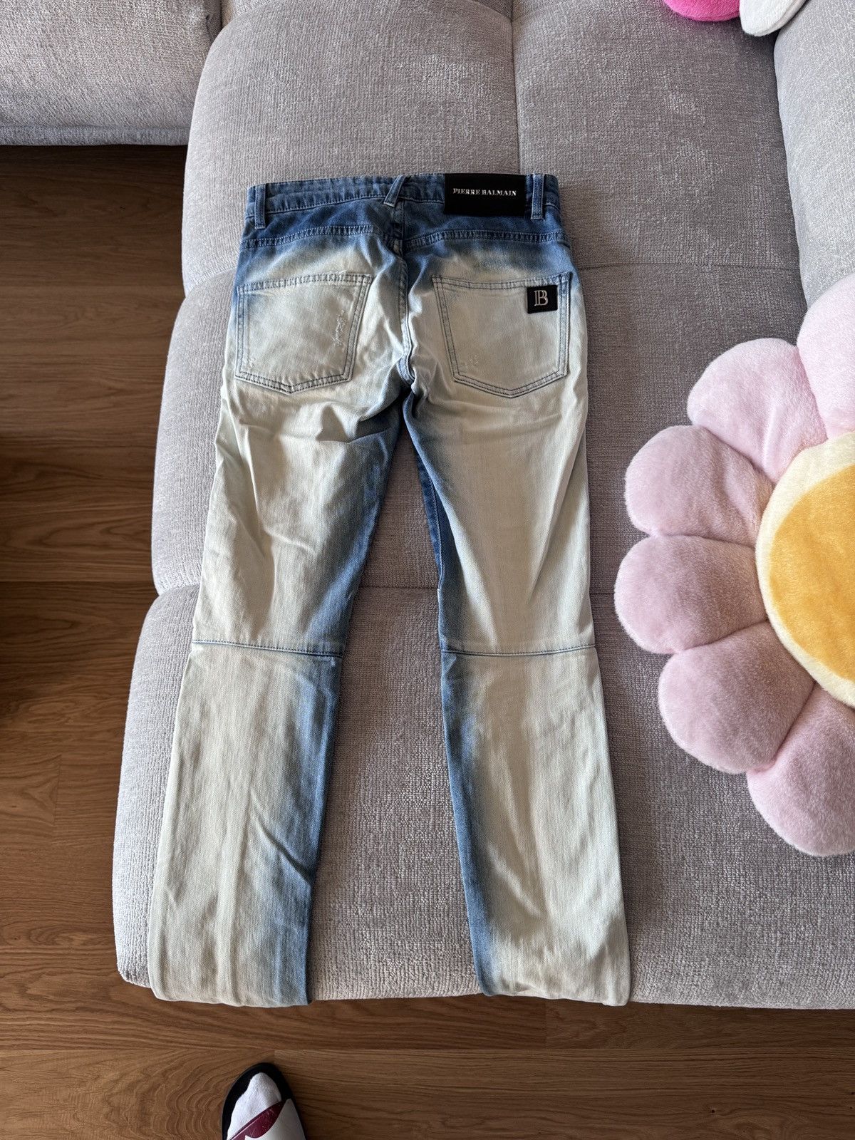 Pierre Balmain Pierre Balmain „Bleached Biker Jeans“ Size US 29 - 2 Thumbnail