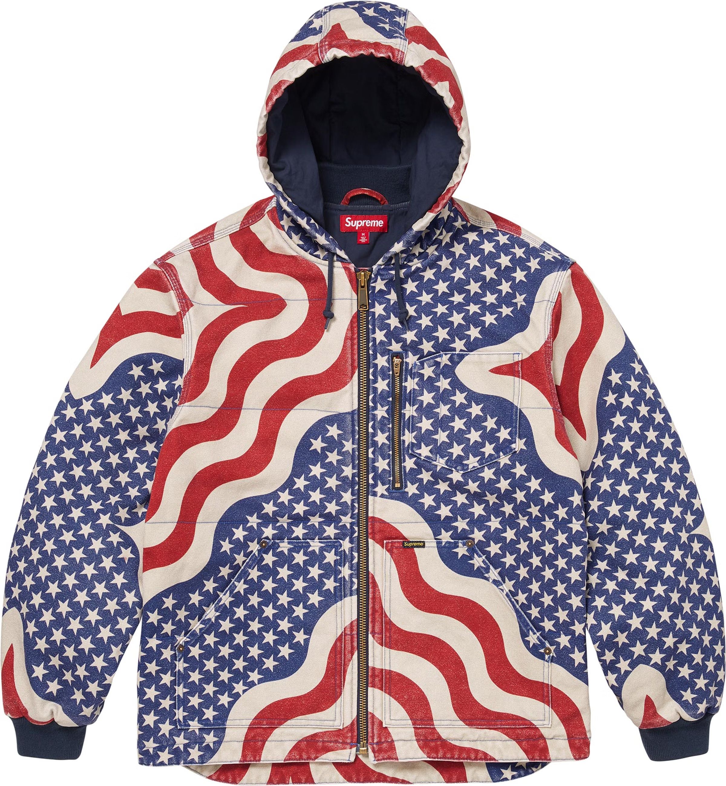 Supreme Supreme AOI Embroidered Hooded Work Jacket | Grailed