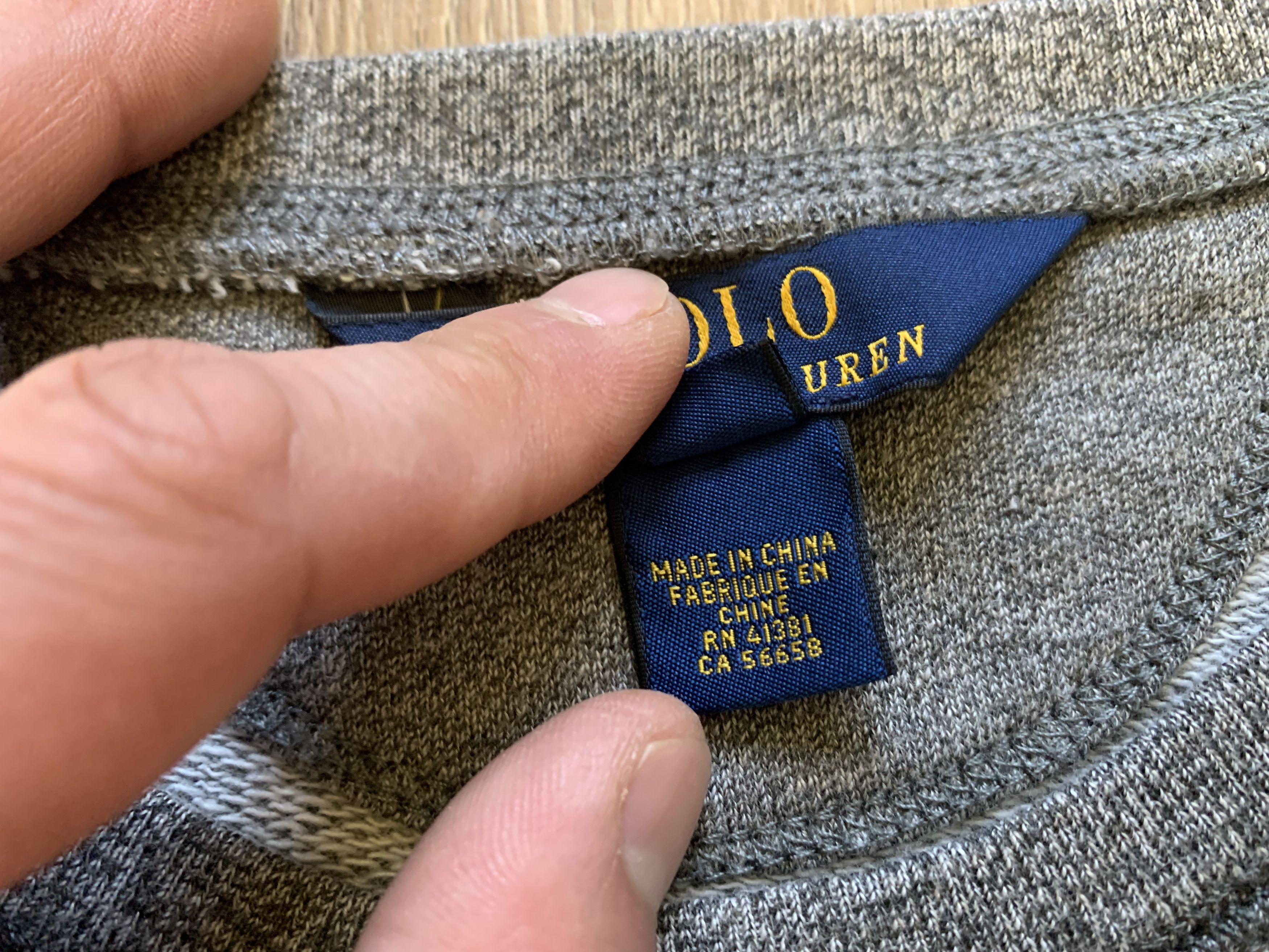 Polo Ralph Lauren × Ralph Lauren × Vintage Ralph Lauren Youth Vintage Grey Cotton Pocket Sweatshirt Size US XXS / EU 40 - 8 Thumbnail