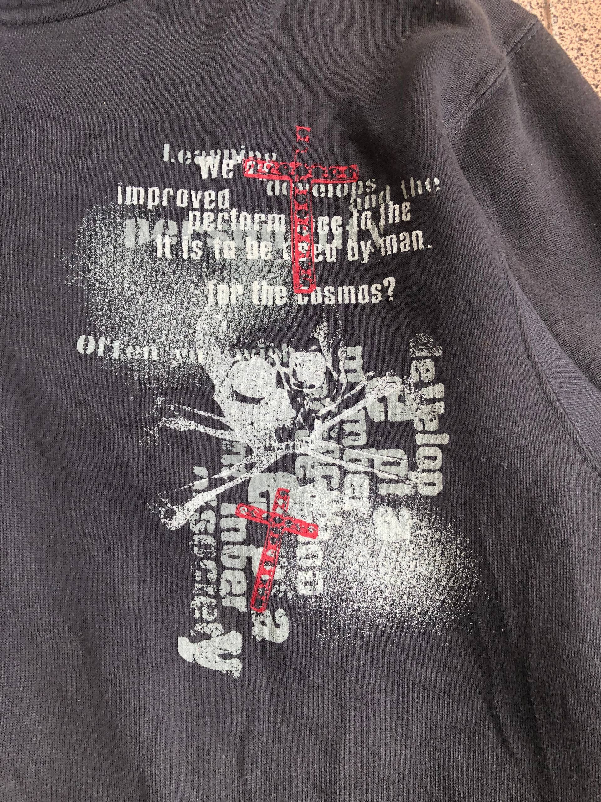 If Six Was Nine 2000s Beaumont Carr Poem Zip Hoodie Vkei Y2k Size US L / EU 52-54 / 3 - 5 Thumbnail