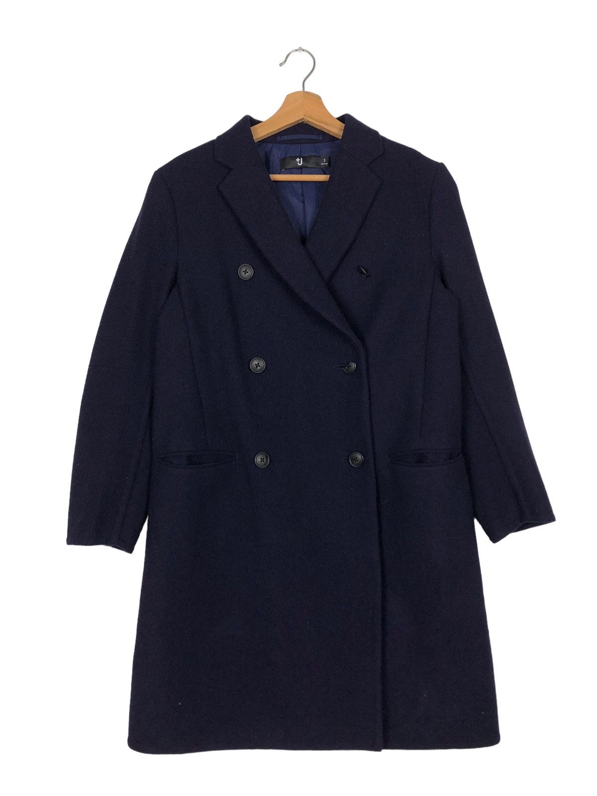 Jil Sander 🔥Rich Black - Wool Double Collar Fly Coats Long Jacket J+ Size US S / EU 44-46 / 1 - 1 Thumbnail