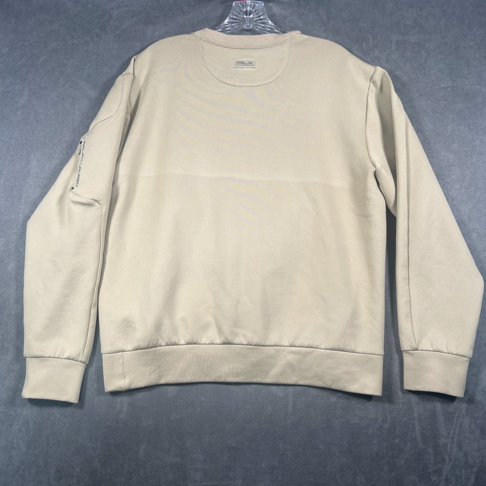 RLX Ralph Lauren RLX Ralph Lauren Technical Knitwear Sweatshirt Pullover Crew Neck Zip Pockets M Beige Men's Regular Moisture Wicking Performance Golf Hiking Walking Size US M / EU 48-50 / 2 - 5 Thumbnail