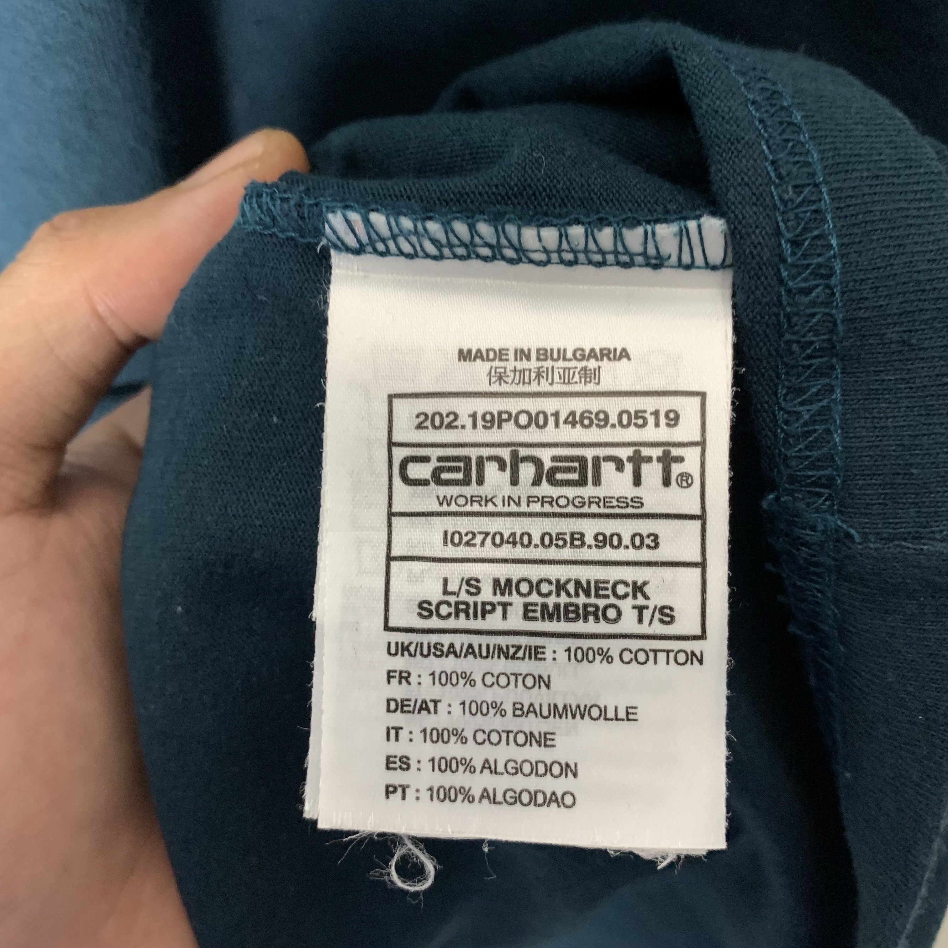 Carhartt Carhartt Mockneck Script Embroidery L/S Tshirt Size US M / EU 48-50 / 2 - 4 Thumbnail