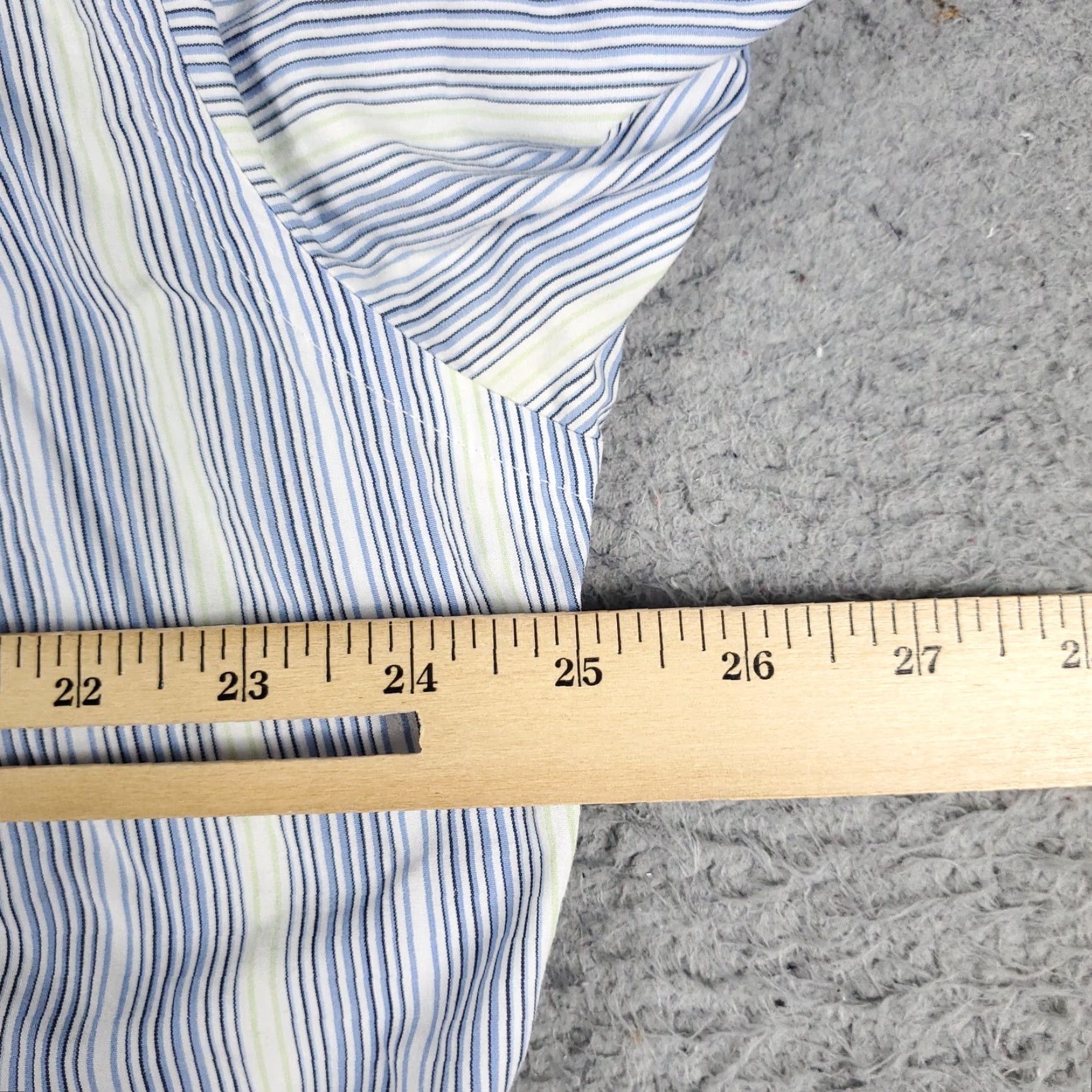 Tommy Hilfiger Tommy Hilfiger Dress Shirt Mens 16 Blue Striped Long Sleeve Button-Up Size 42R - 5 Thumbnail