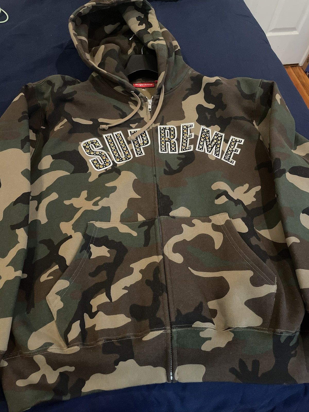 B.B. Simon × Supreme Supreme b.b. Simon Studded Zip Up Hoodie Camo