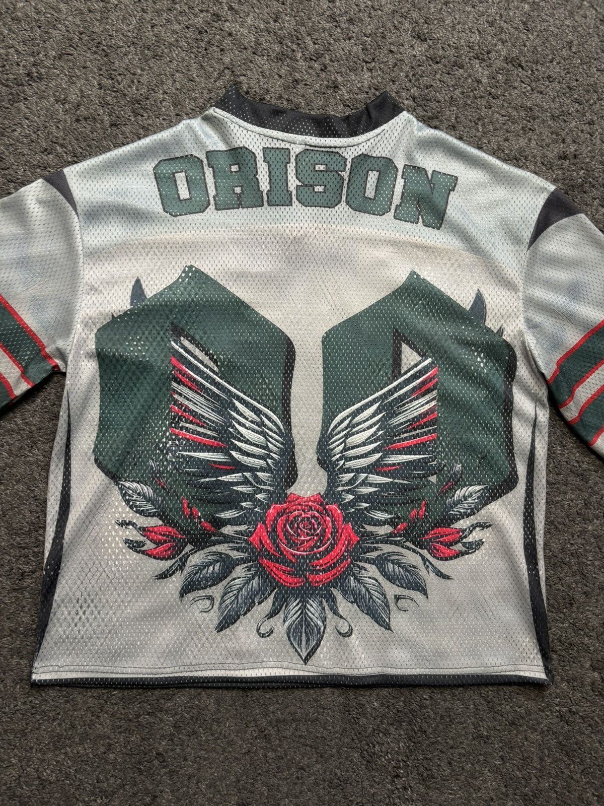 Japanese Brand Vintage style rare angelic roses 00 orison grey black jersey Size US M / EU 48-50 / 2 - 16 Thumbnail