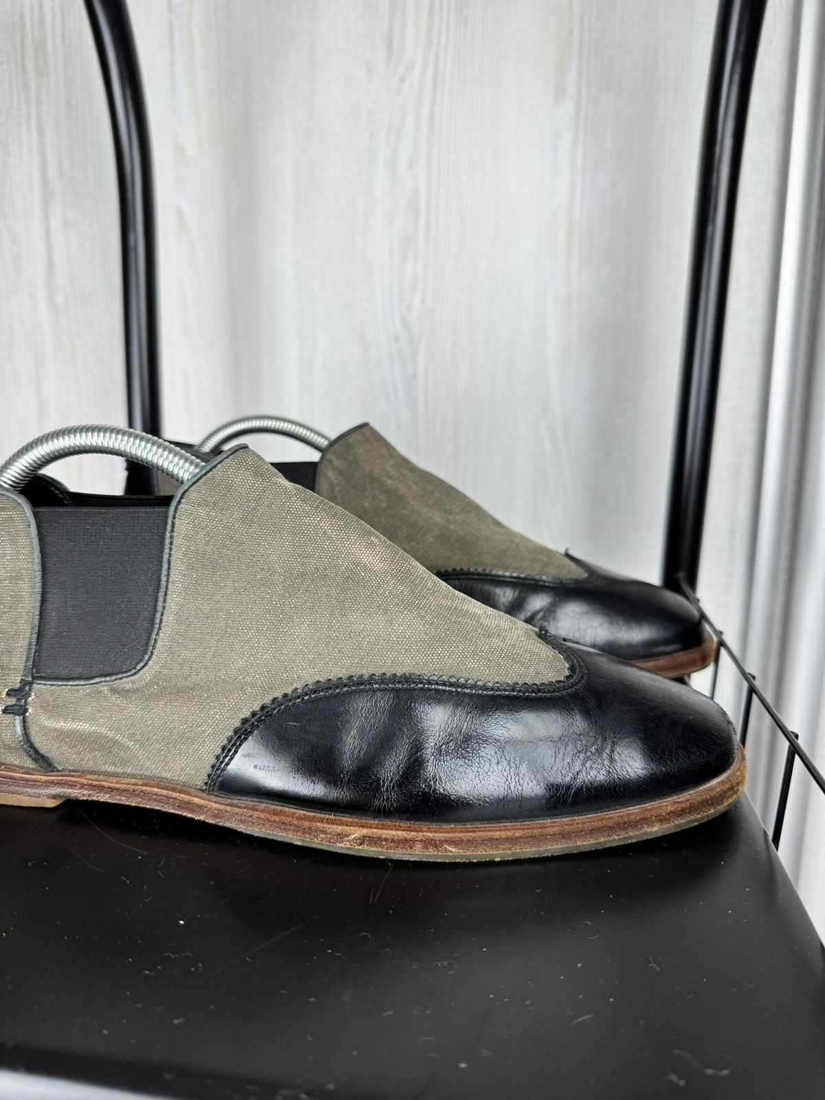 Barracuda Barracuda Grey Canvas Black Leather light chelsea boots 42 Size US 9 / EU 42 - 3 Thumbnail
