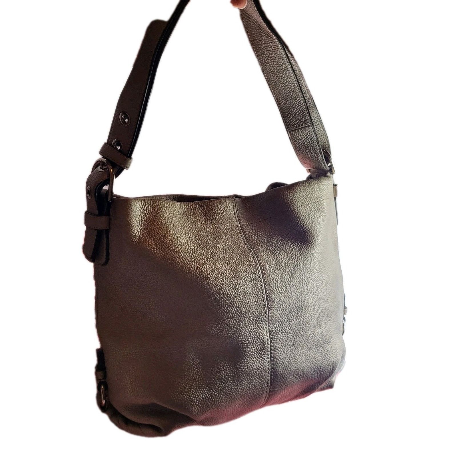 Coach COACH C1120 F15064 Silver Gray Leather Shoulder Bag Large Size ONE SIZE - 4 Thumbnail