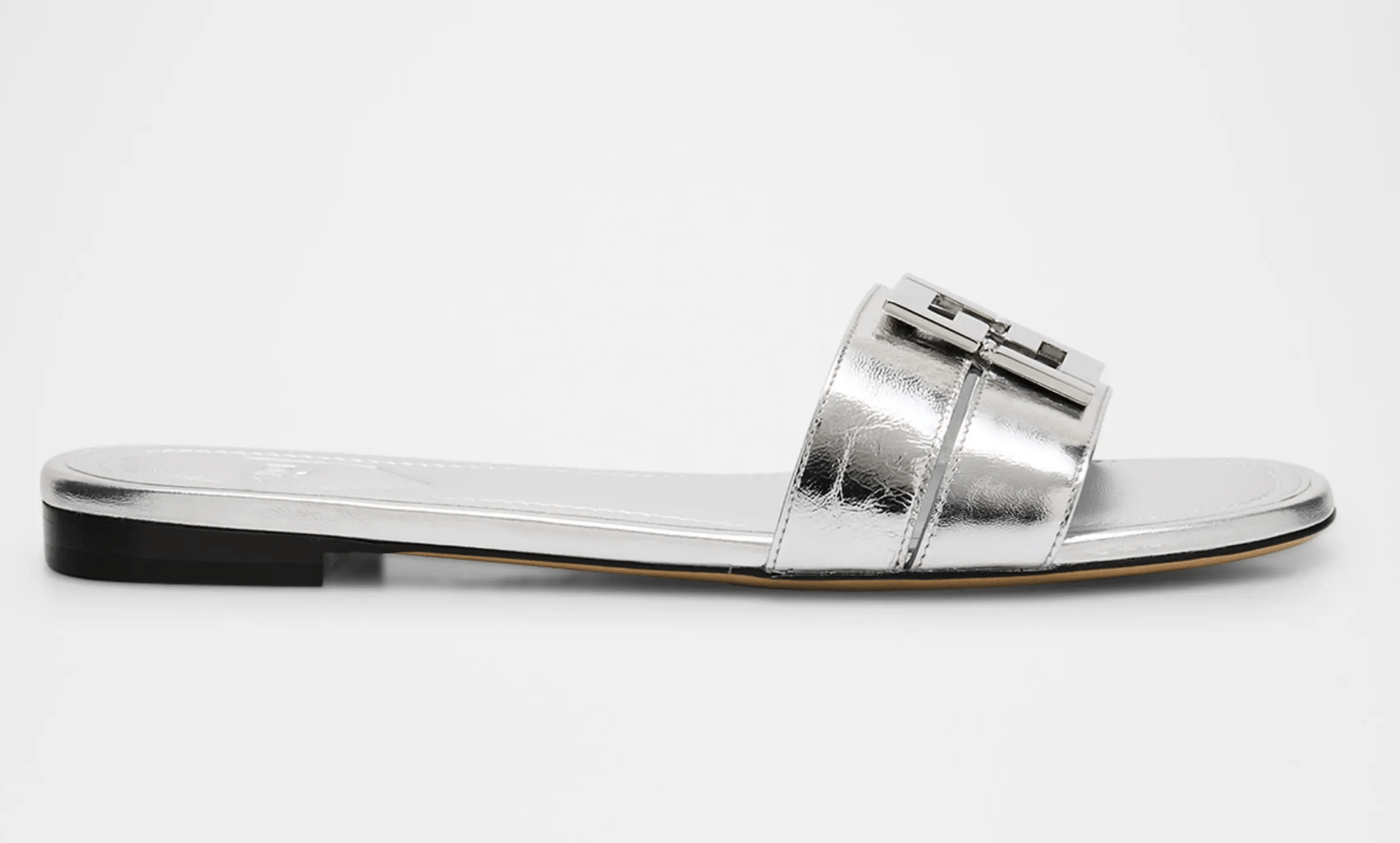 Fendi Fendi Fold Argento FF Monogram Logo Slide Flat Sandal 37 Size US 7 / IT 37 - 3 Thumbnail